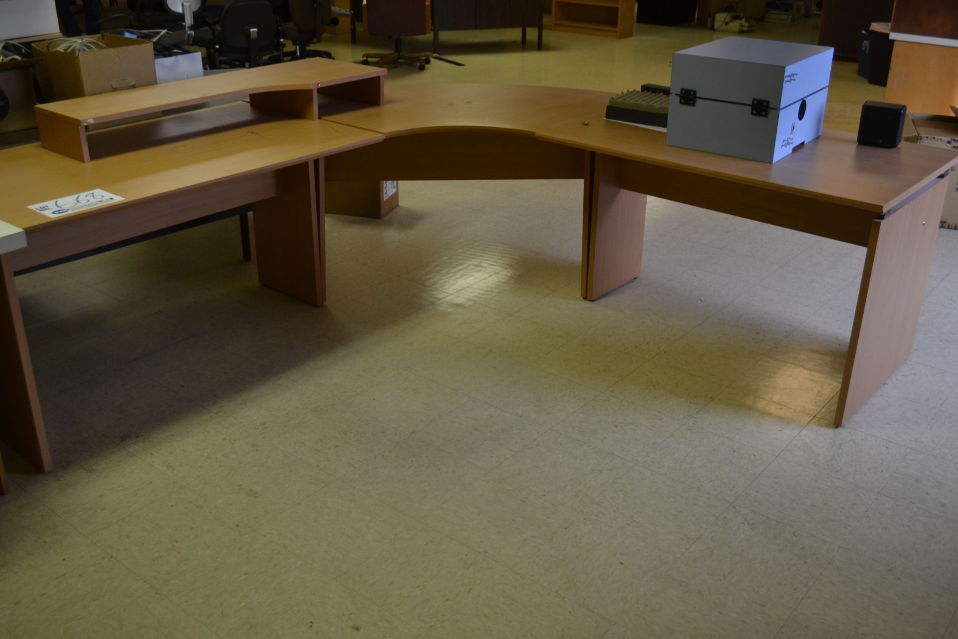 8' X 8' X 29" Tall L Shaped desk - Image 2 of 2