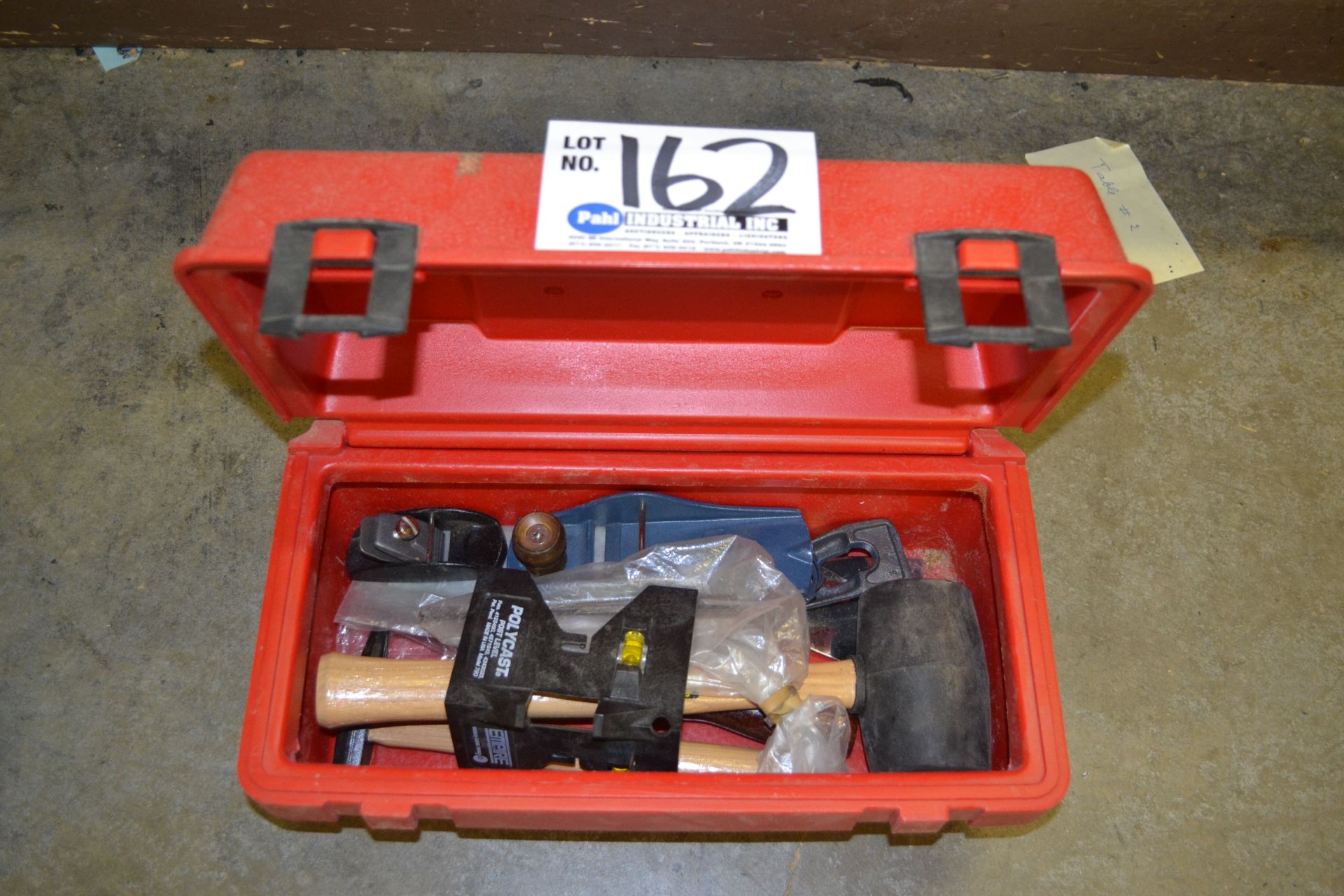 Toolbox with planer and rubber mallet