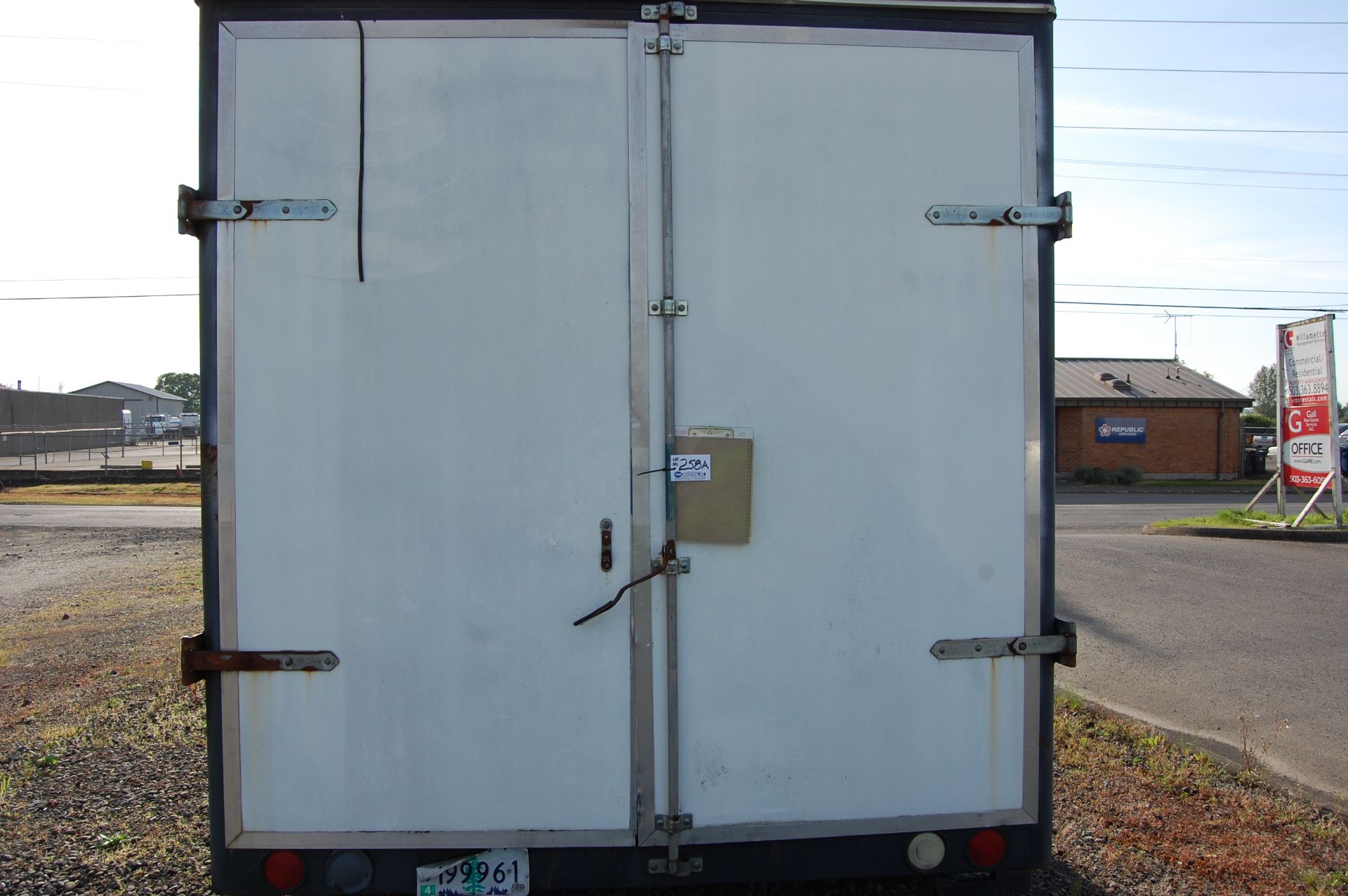 12' x 7' 4" Tandem Axle Cargo Trailer, Double doors, 1/2-Ton Hoist Rail, Wired - Image 2 of 5