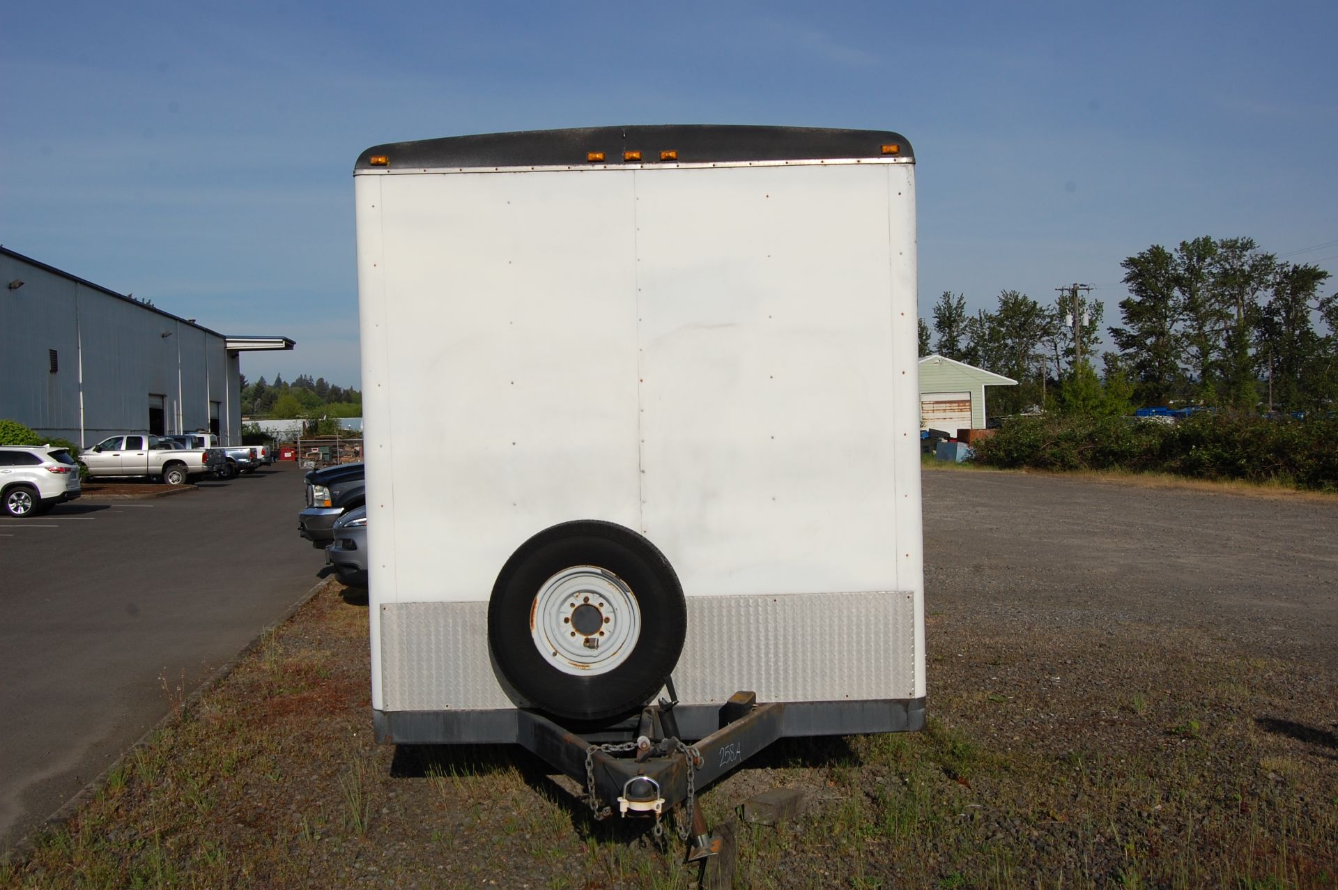 12' x 7' 4" Tandem Axle Cargo Trailer, Double doors, 1/2-Ton Hoist Rail, Wired - Image 4 of 5