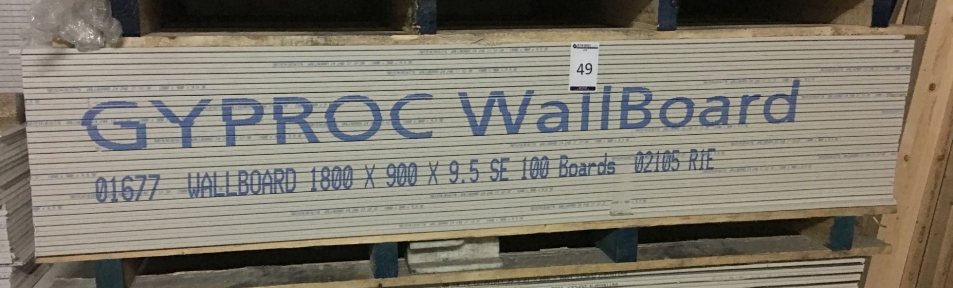 39 Sheets of GYPROC Wallboard Boards, 1800mm x 900mm x 9.5mm SE (located at Tooting, viewing Tuesday