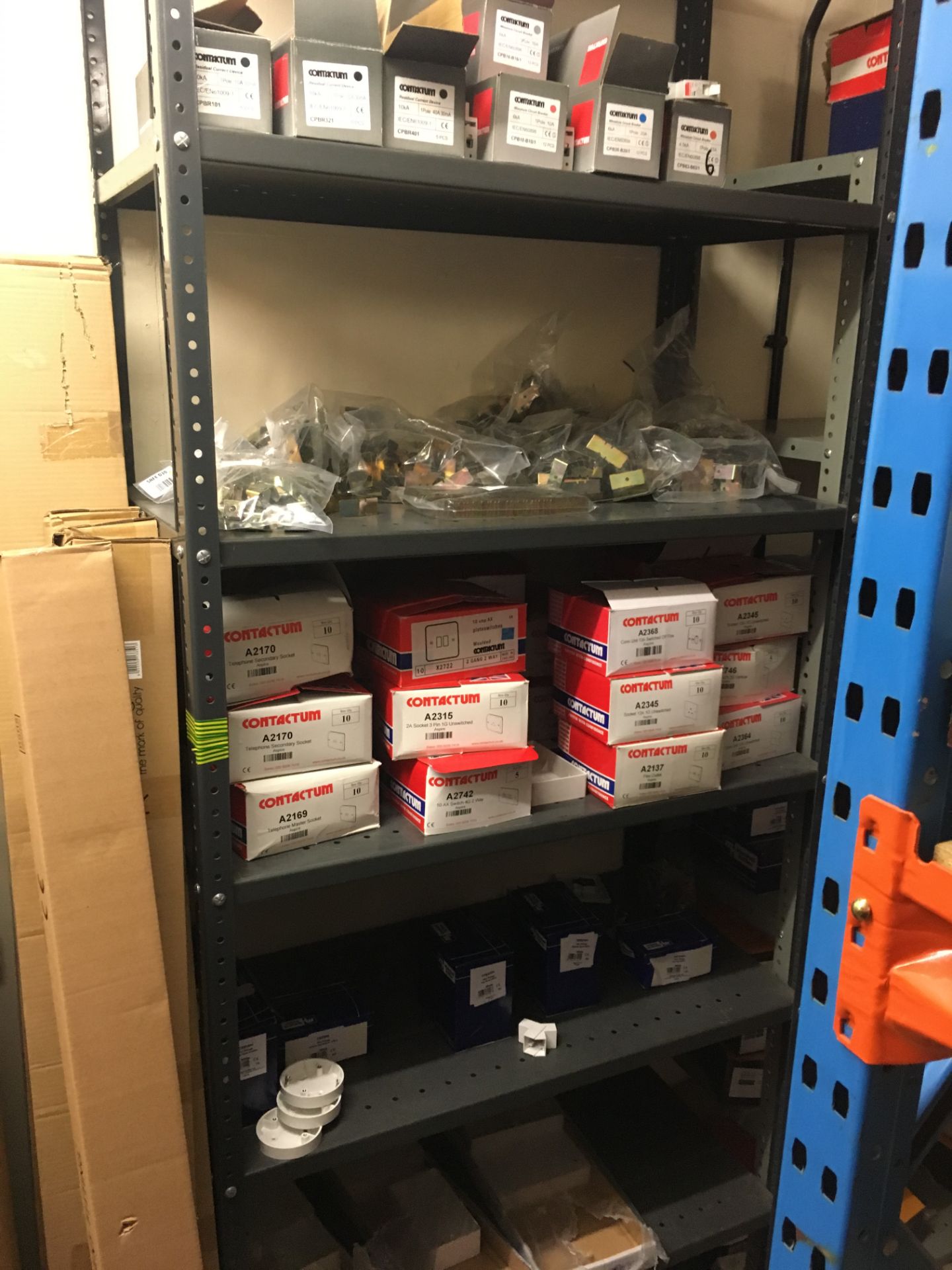 Entire Stock & Racking Bays to incluce: Tools, Assorted Cable, Light Fittings, Fire Rated - Image 11 of 23