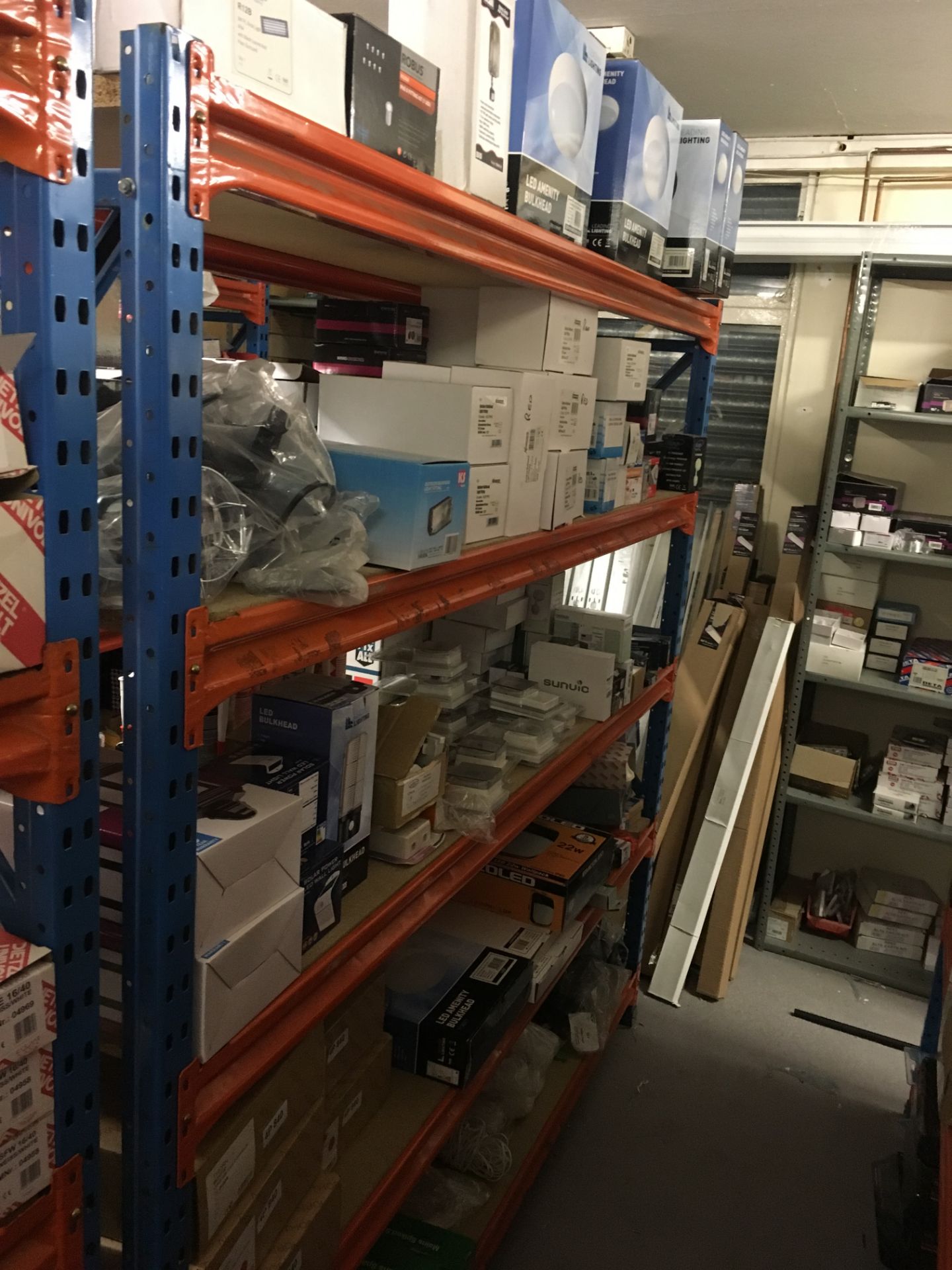 Entire Stock & Racking Bays to incluce: Tools, Assorted Cable, Light Fittings, Fire Rated - Image 9 of 23