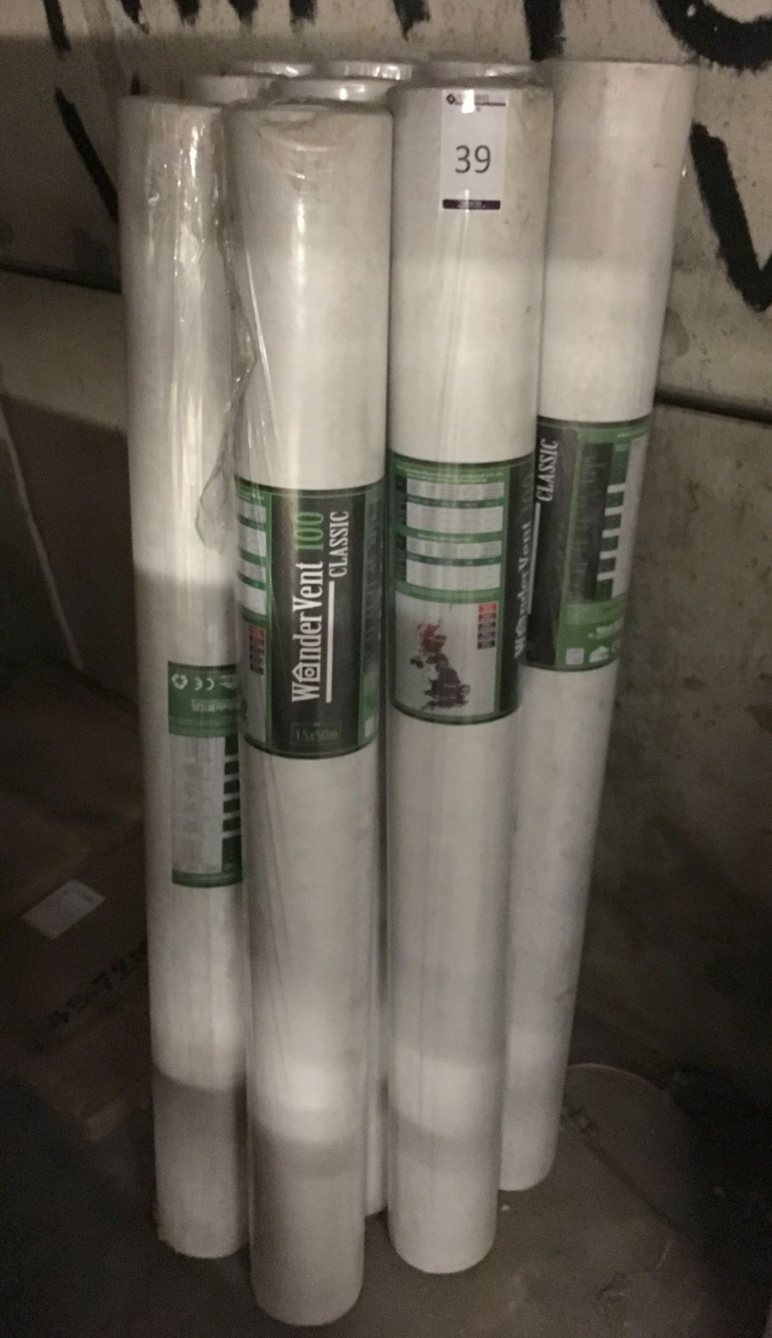 9 Rolls of “Wonder Vent 100” Pitch Roof Underlay, 1m x 50m (located at Tooting, viewing Tuesday