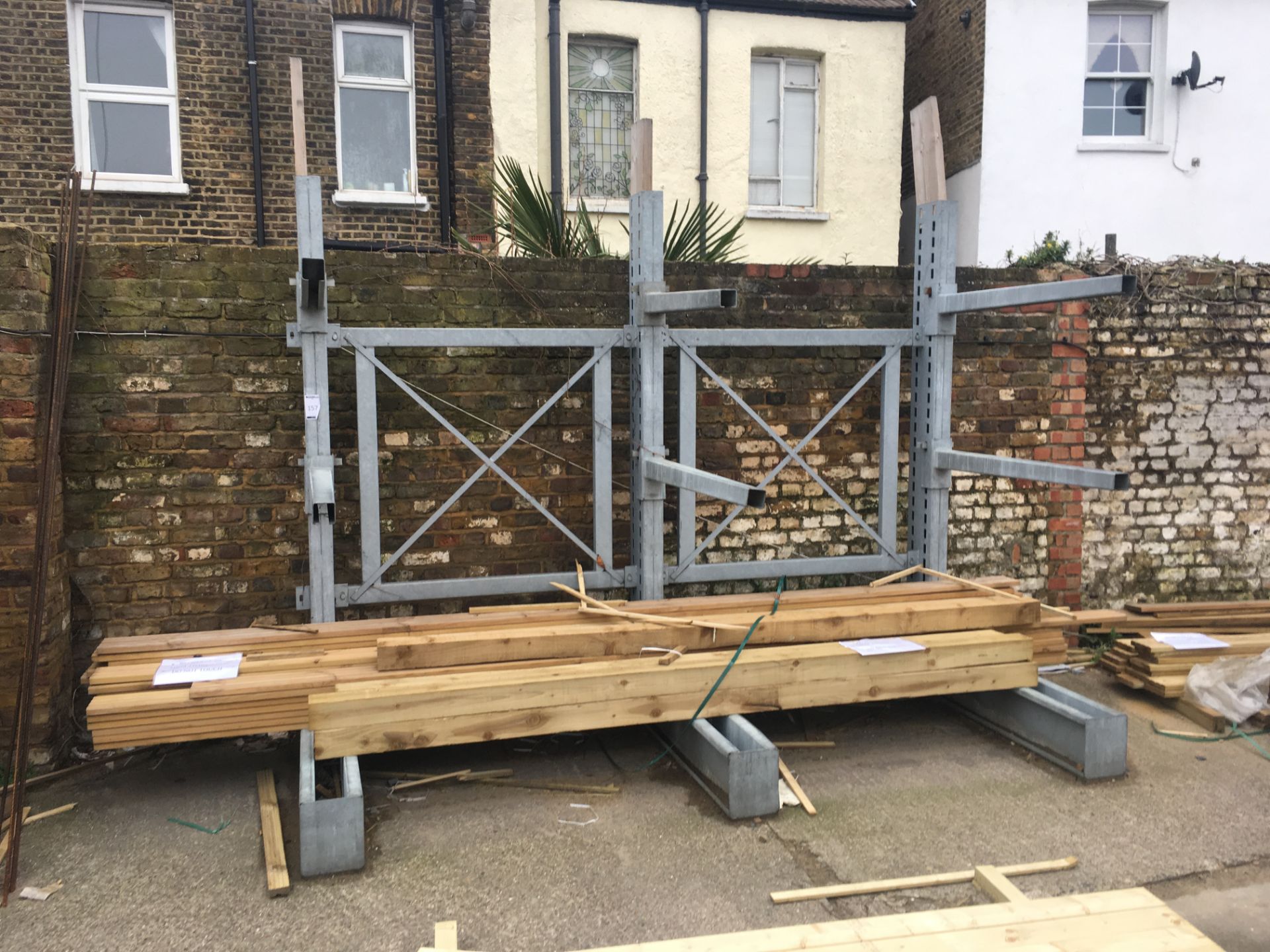 Yard Racks Comprising: 3 Uprights, 6 Arms & 2 Cross Members at Rear (located at Tooting, viewing