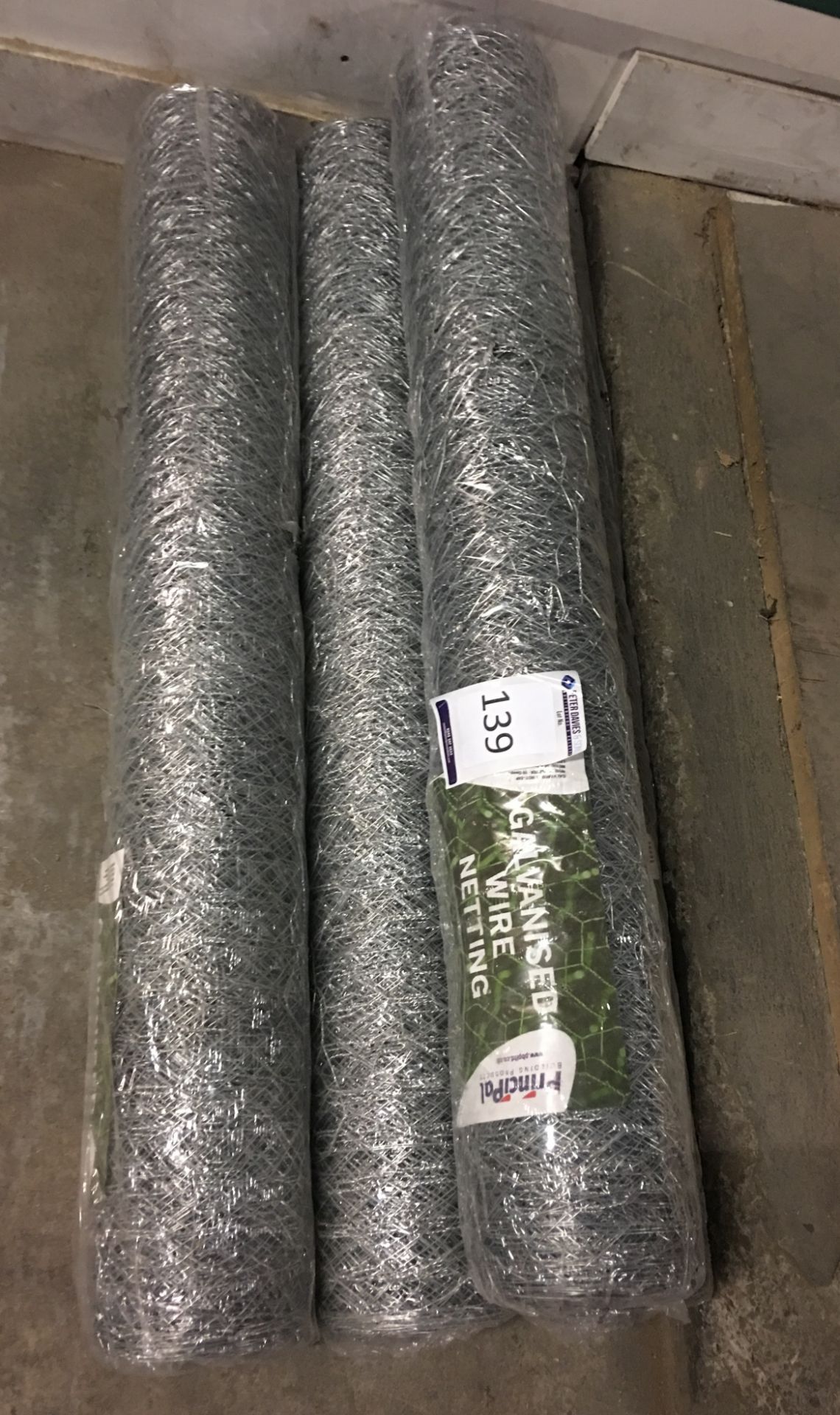 Quantity of Packed Galvanised Wire Netting (located at Tooting, viewing Tuesday 23rd, collection