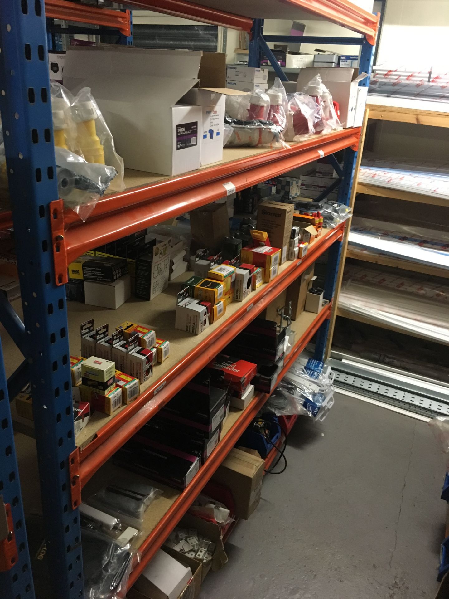 Entire Stock & Racking Bays to incluce: Tools, Assorted Cable, Light Fittings, Fire Rated - Image 7 of 23