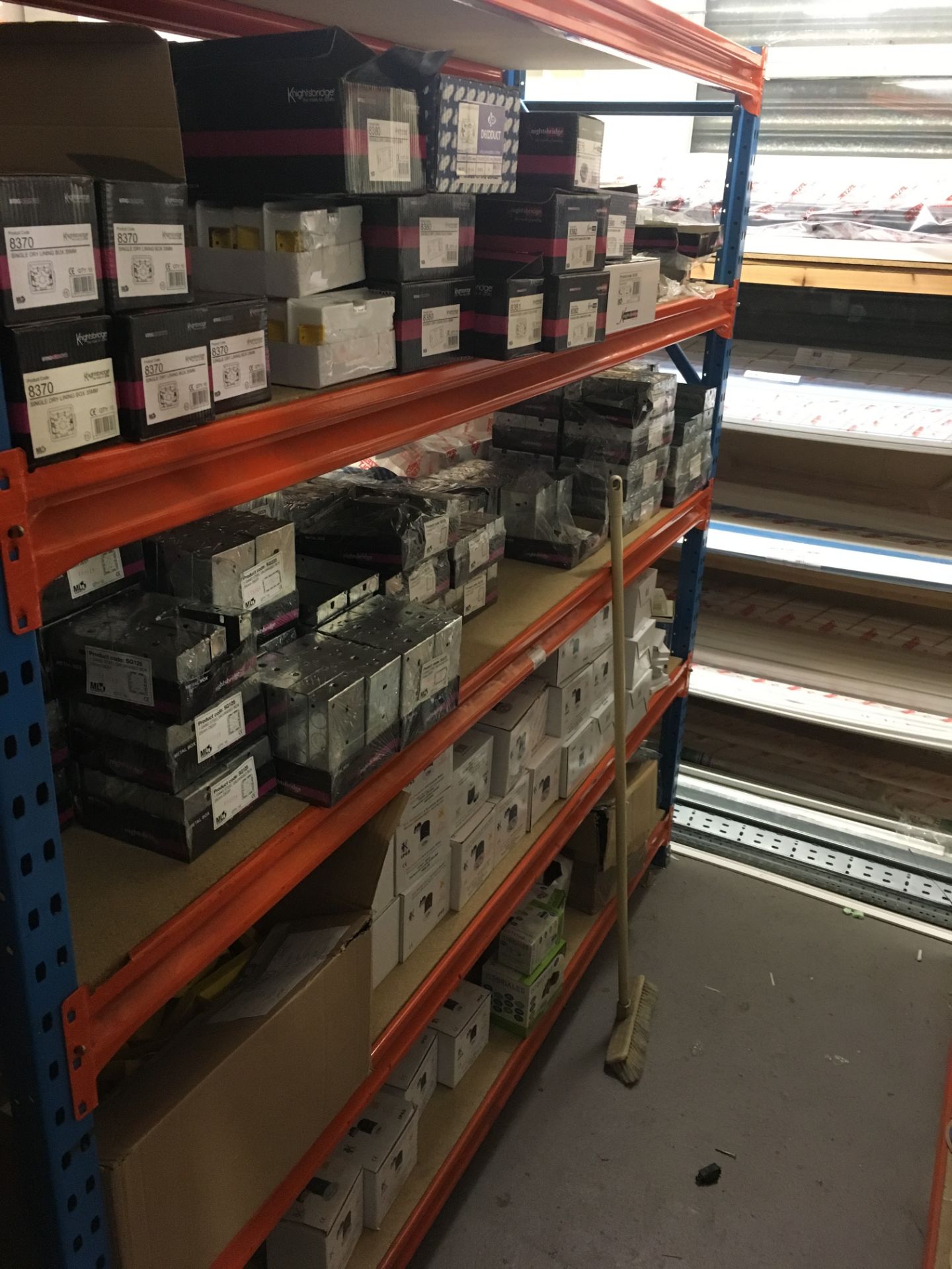 Entire Stock & Racking Bays to incluce: Tools, Assorted Cable, Light Fittings, Fire Rated - Image 5 of 23