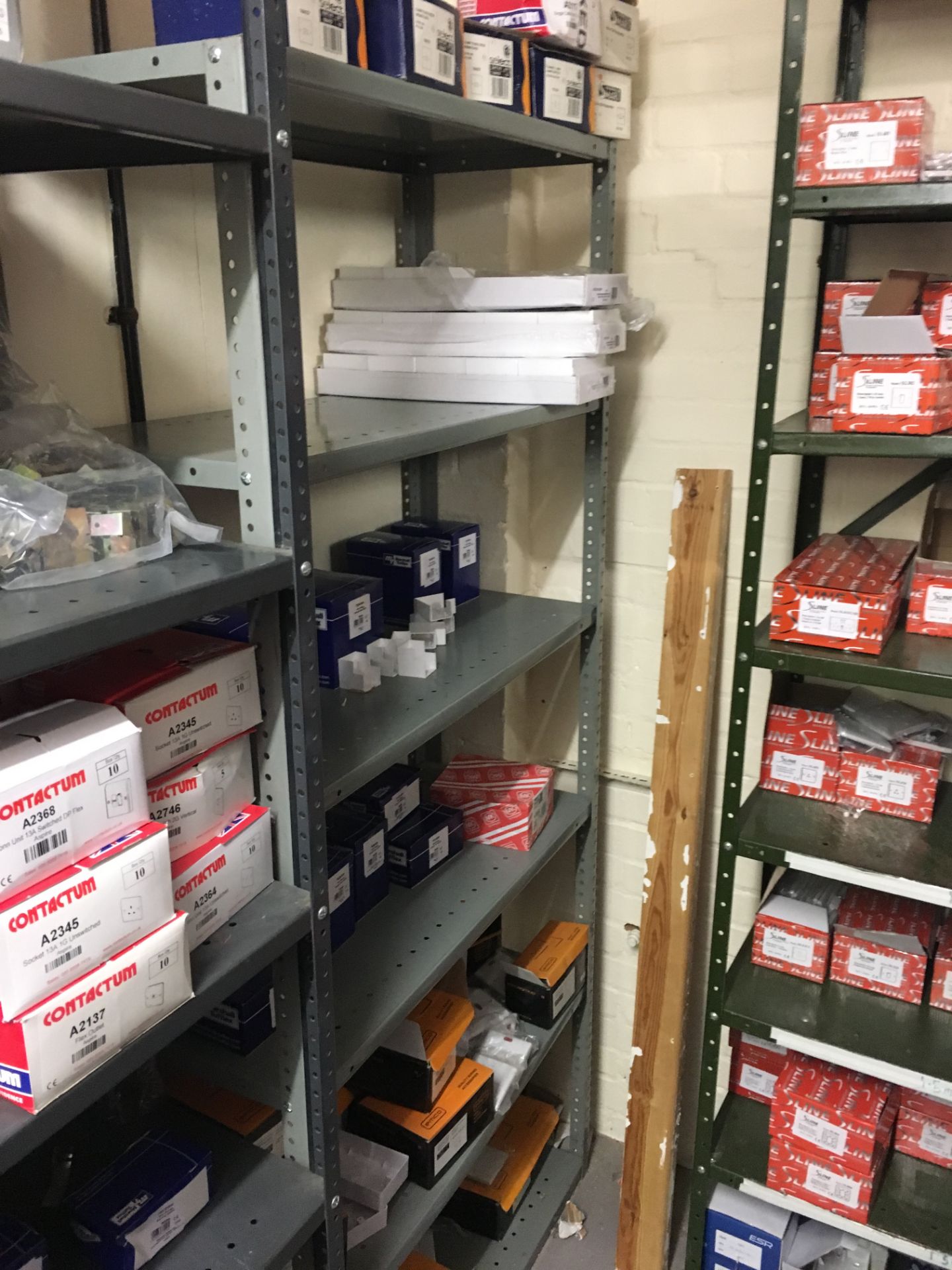 Entire Stock & Racking Bays to incluce: Tools, Assorted Cable, Light Fittings, Fire Rated - Image 12 of 23