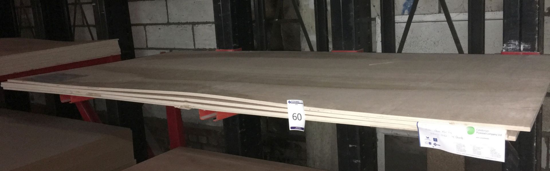 4 Sheets of Chinese Hard Wood Ply, 2440mm x 1220mm (located at Tooting, viewing Tuesday 23rd,