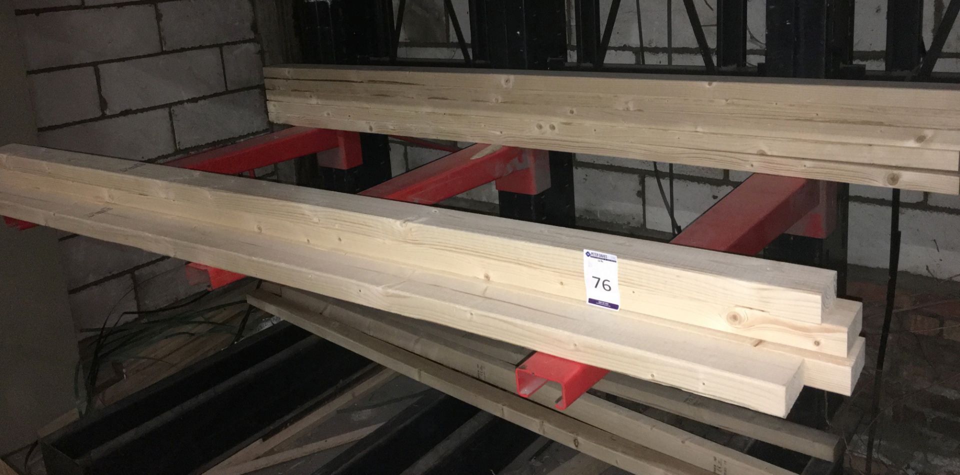 Quantity 4x2 and 2x1 Timber Lengths (Within Rack) (located at Tooting, viewing Tuesday 23rd,