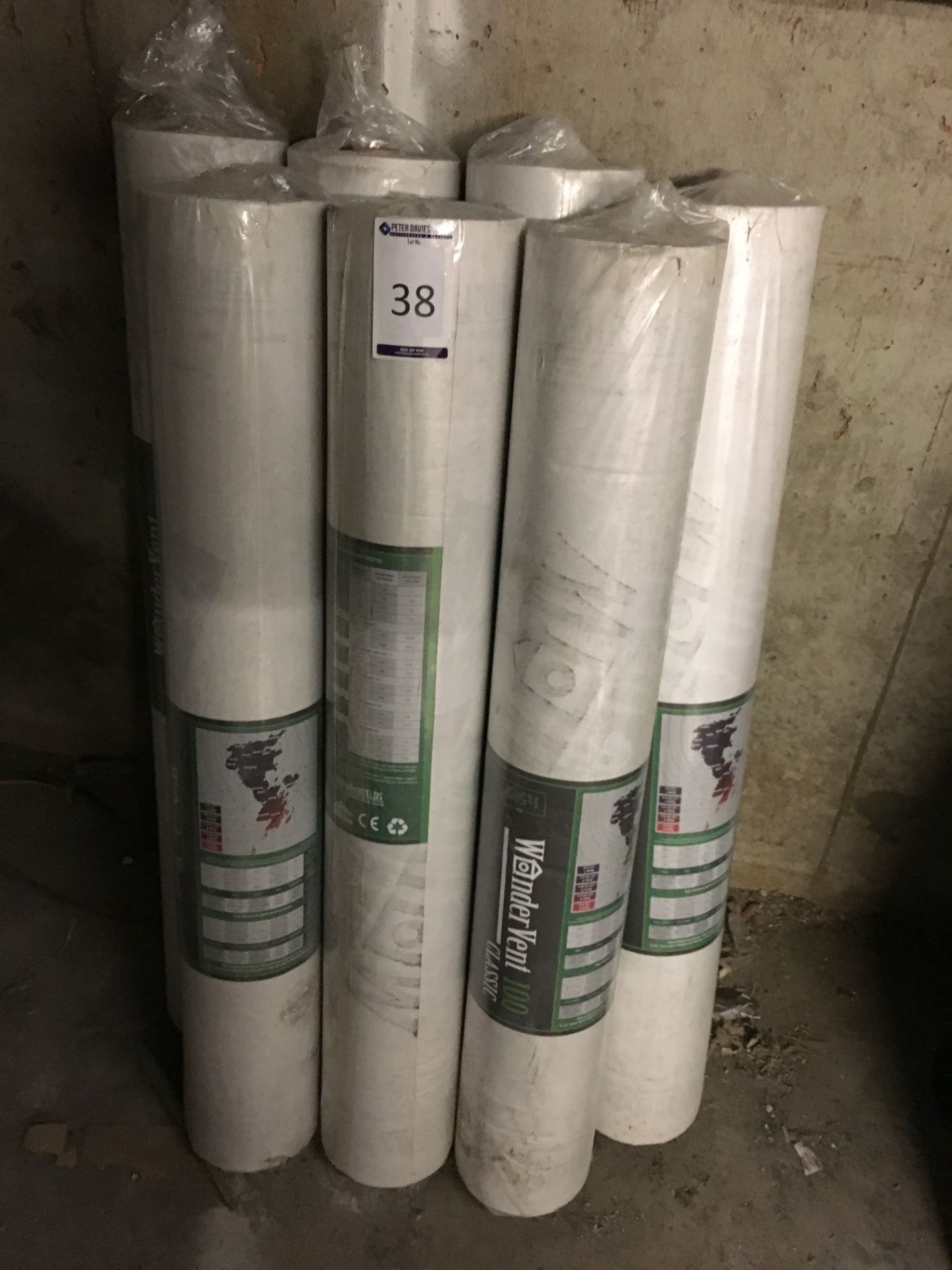 7 Rolls of “Wonder Vent 100” Pitch Roof Underlay, 1m x 50m (located at Tooting, viewing Tuesday