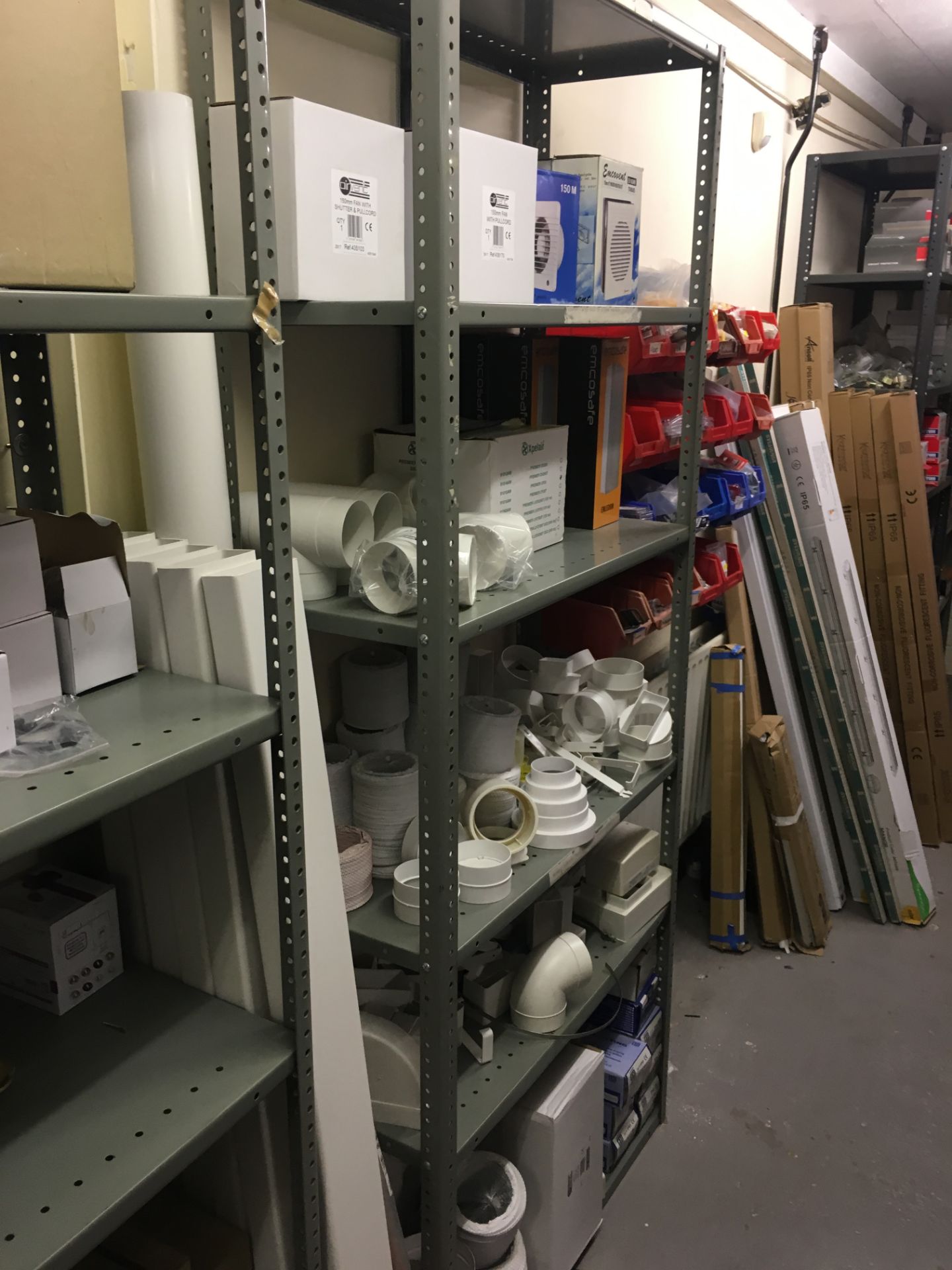 Entire Stock & Racking Bays to incluce: Tools, Assorted Cable, Light Fittings, Fire Rated - Image 18 of 23
