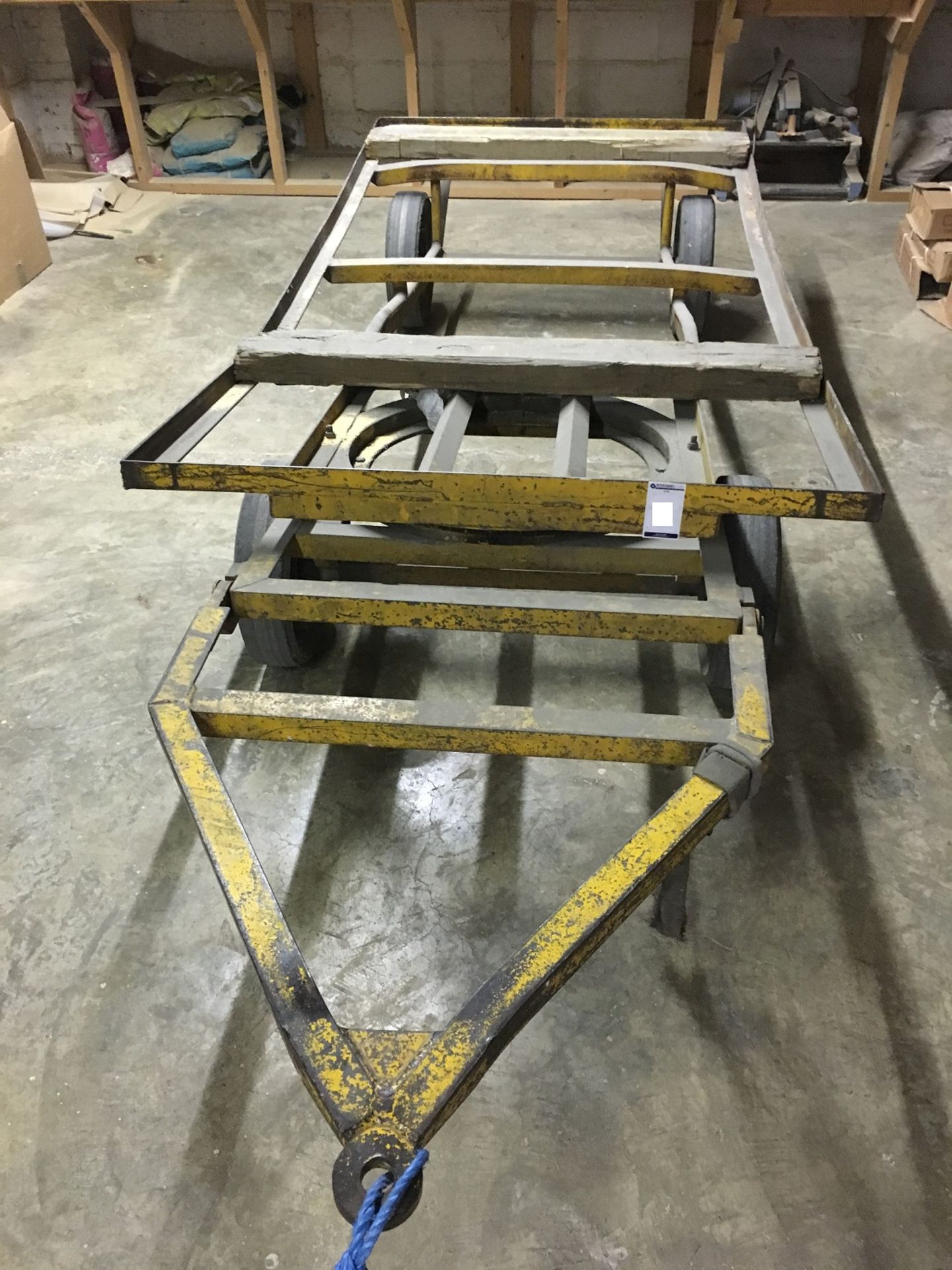 Custom Built Steel Stock Trolley (Bed Area 250cm x 126cm) (located at Tooting, viewing Tuesday 23rd,