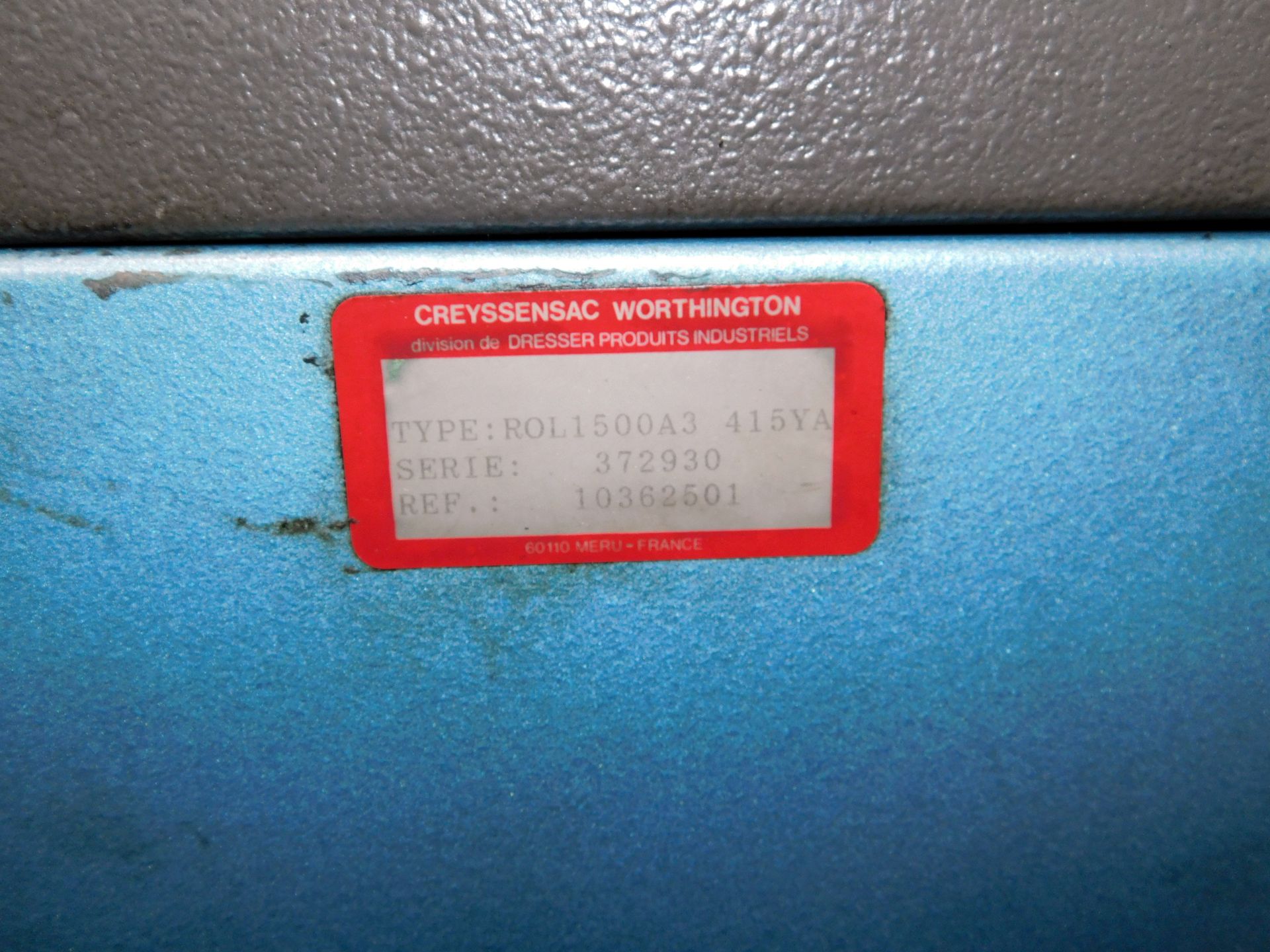 Worthington Creyssensac ROL1500A3 Rotary Screw Compressor, Serial Number: 37293 (Collection – Friday - Image 3 of 4