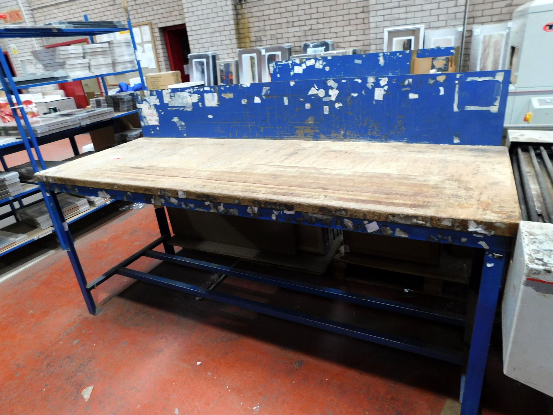 4 Metal Framed Wooden Topped Work Benches (Collection – Friday 25th, Tuesday 29th or Wednesday - Image 3 of 3