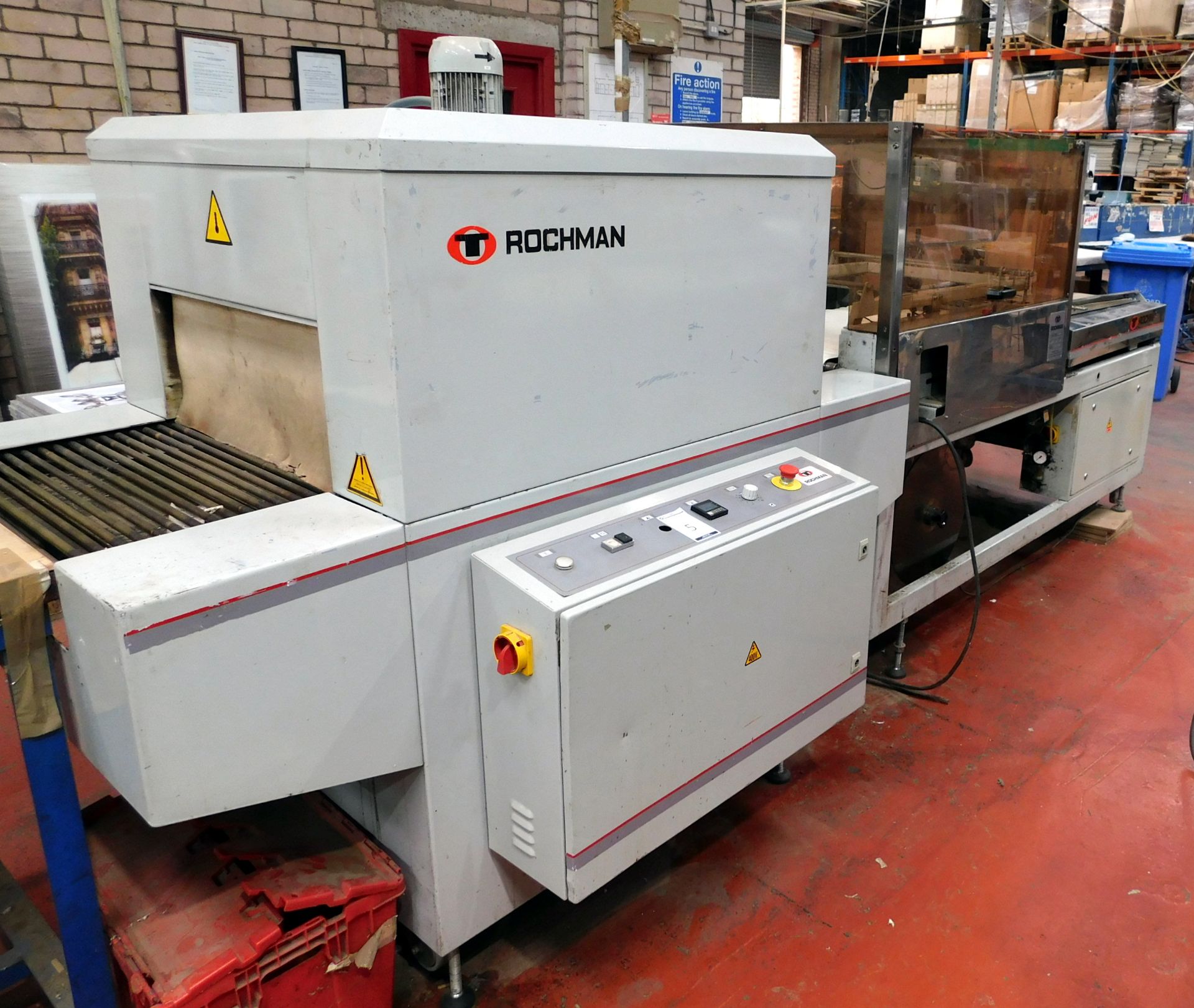 Rochman TR65/100 H220 Sealing Machine, Serial Number 0510104 (2004) With SLAU 80/60 Feed Bed, Serial