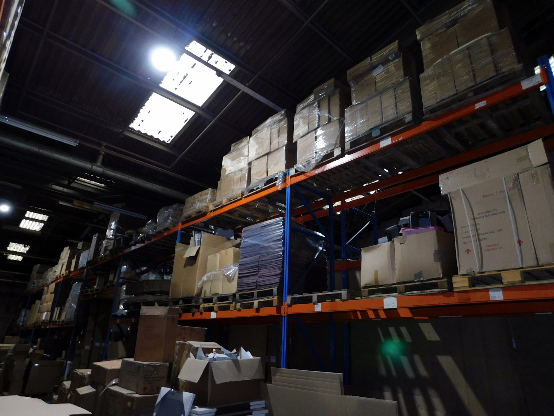 8 Bays of Boltless Pallet Racking to include: 9 4.2m Uprights, 32 Crossbeams (Collection – Wednesday