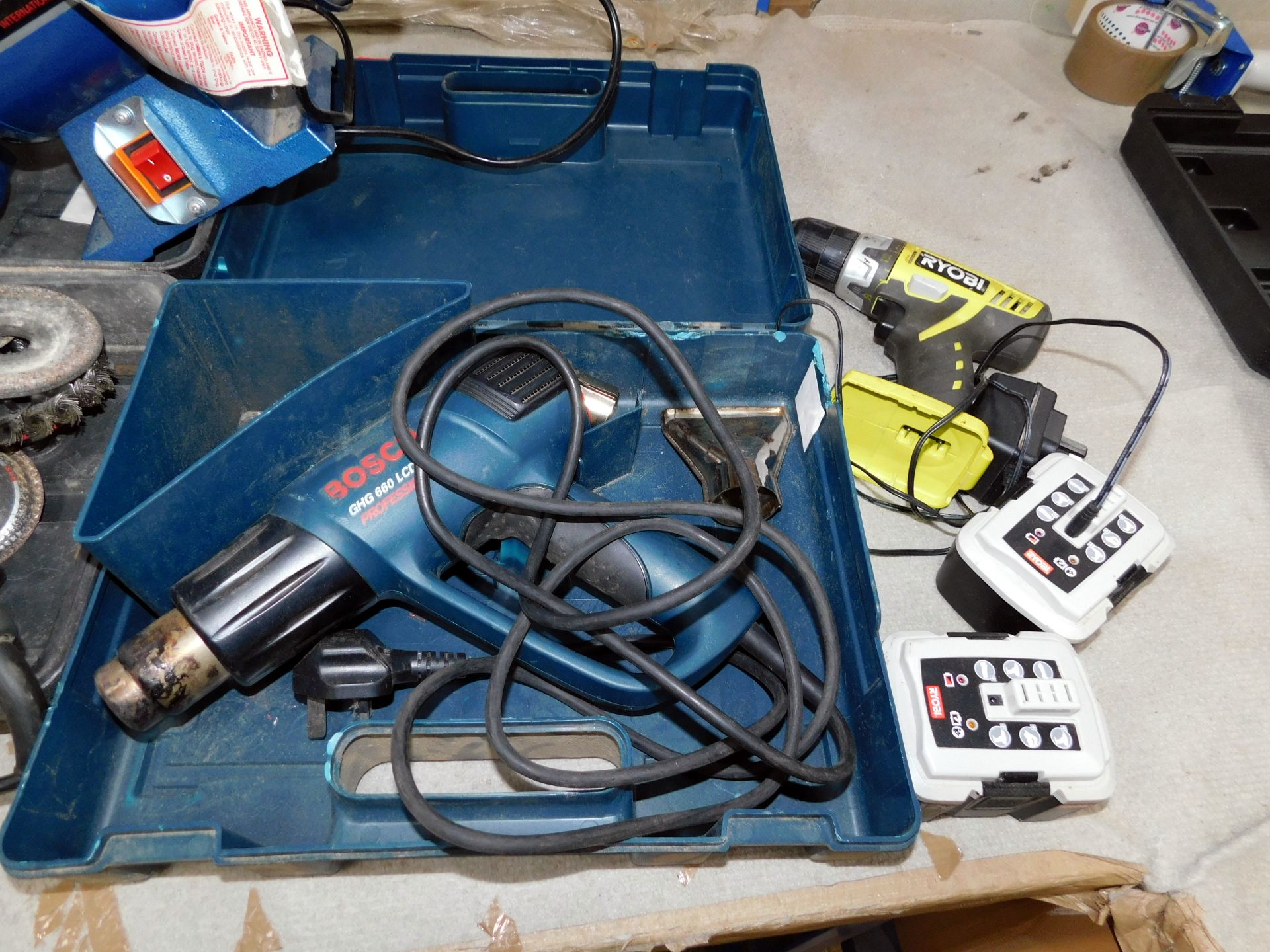 Clarke 6” Bench Grinder, Bosch Heat Gun & Challenge Angle Grinder (Collection – Friday 25th, Tuesday - Image 3 of 3