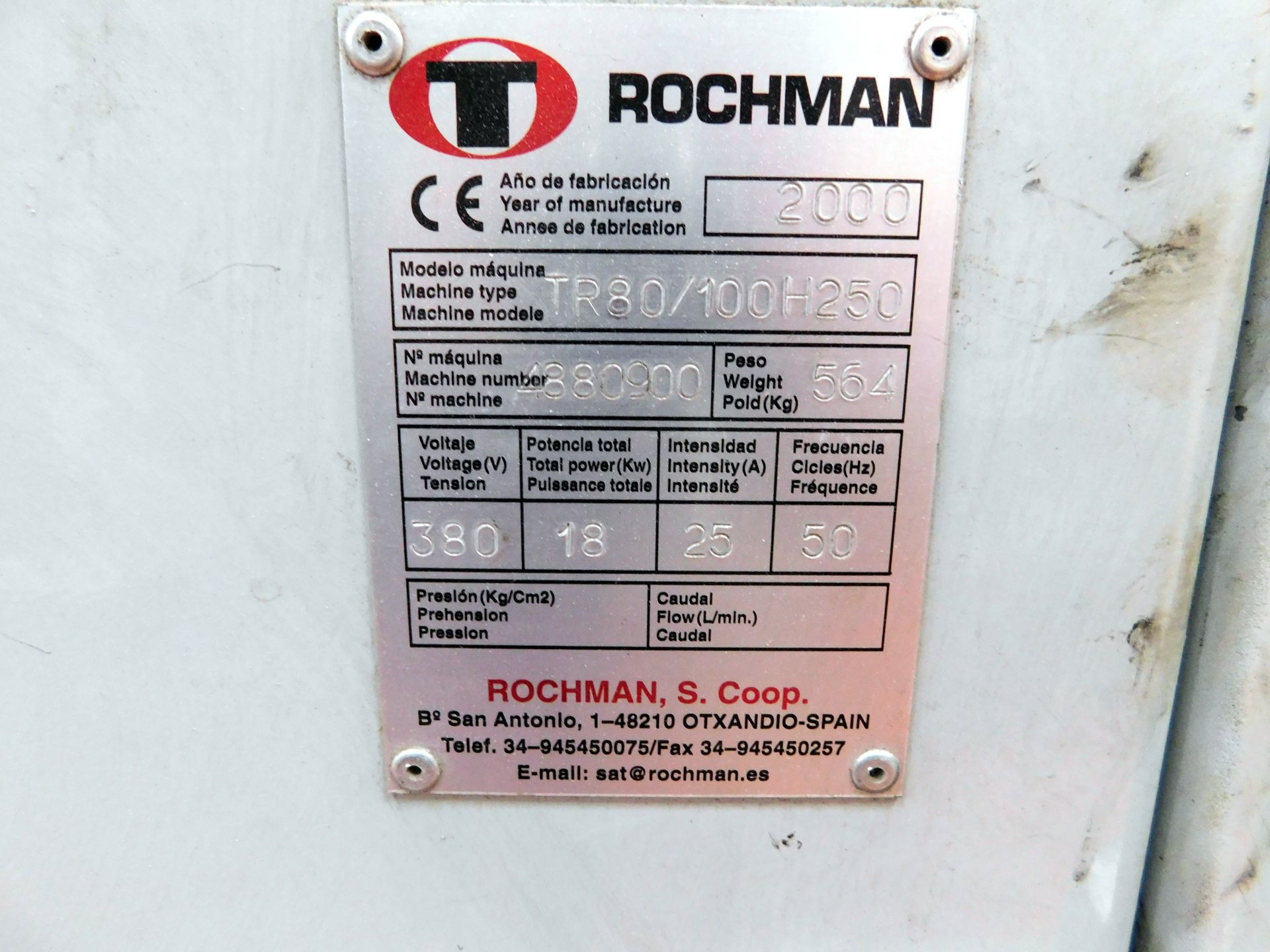 Rochman TR80/100 H250 Sealing Machine, Serial Number 4880900 (2000) With SLS120/80 Feed Bed, - Image 8 of 10