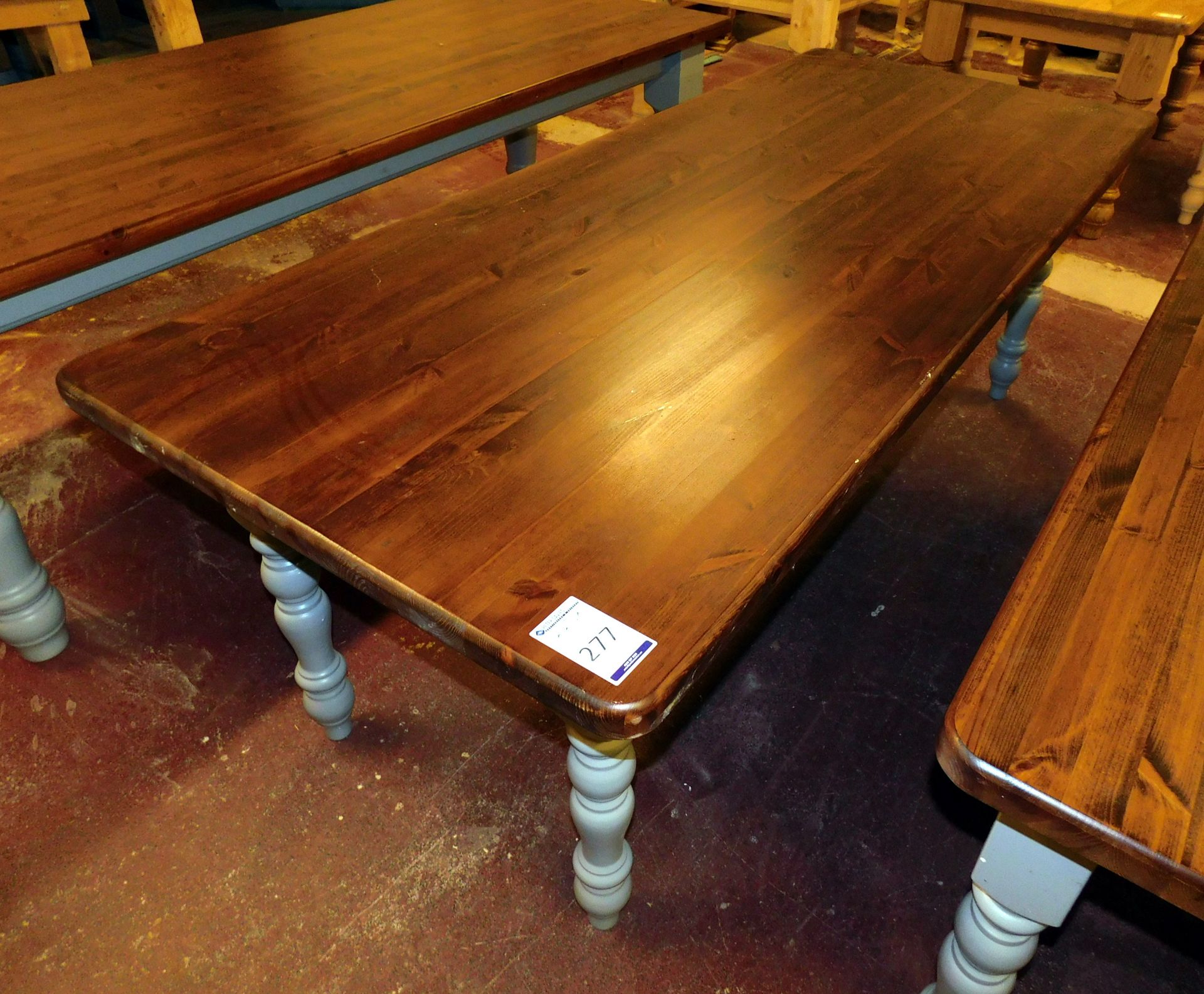 Pine Dining Table, 7’ x 3’ (located Driffield, collection Monday 23rd & Tuesday 24th July)