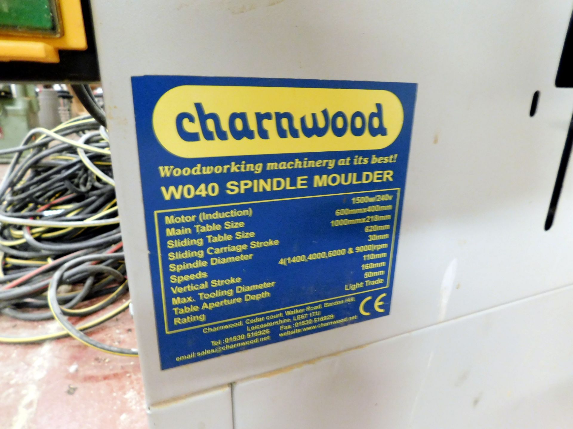 Charnwood W040 Spindle Moulder (located Driffield, collection Monday 23rd & Tuesday 24th July) - Bild 4 aus 4