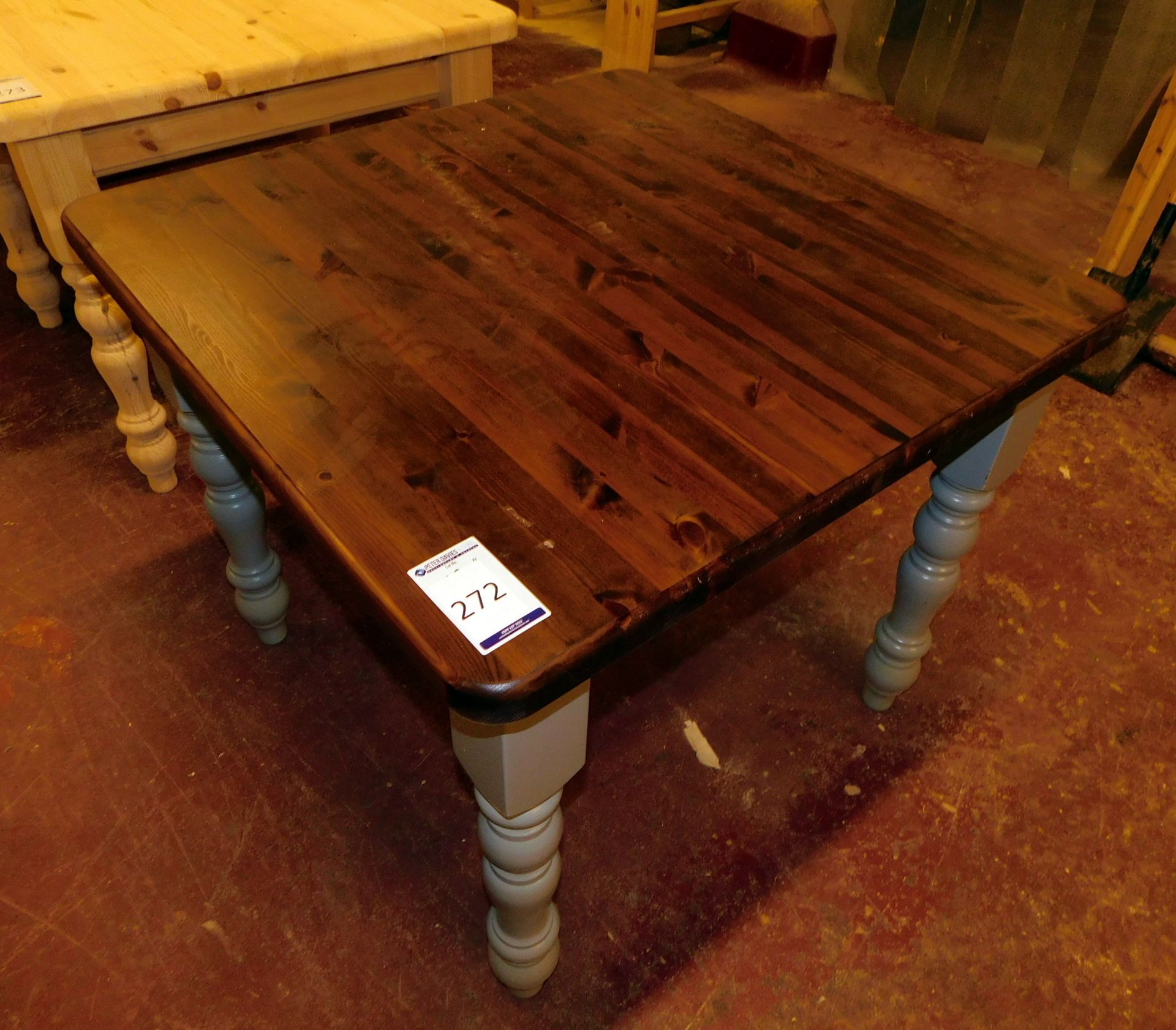 Pine Dining Table, 3’ x 3’ (located Driffield, collection Monday 23rd & Tuesday 24th July)