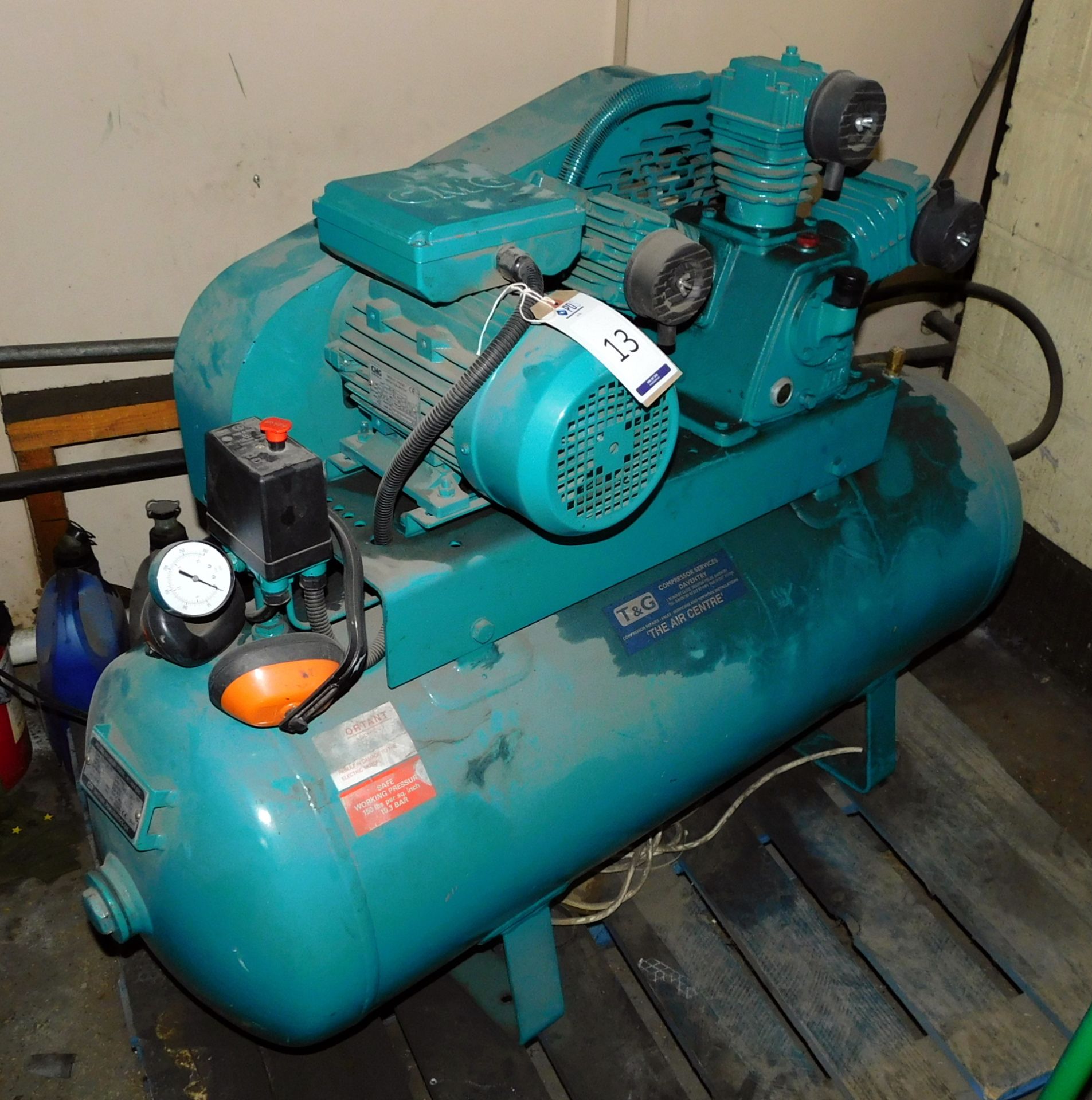 CMG Receiver Mounted Compressor (Single Phase) with Vertical Air Compressor (Collection Tuesday