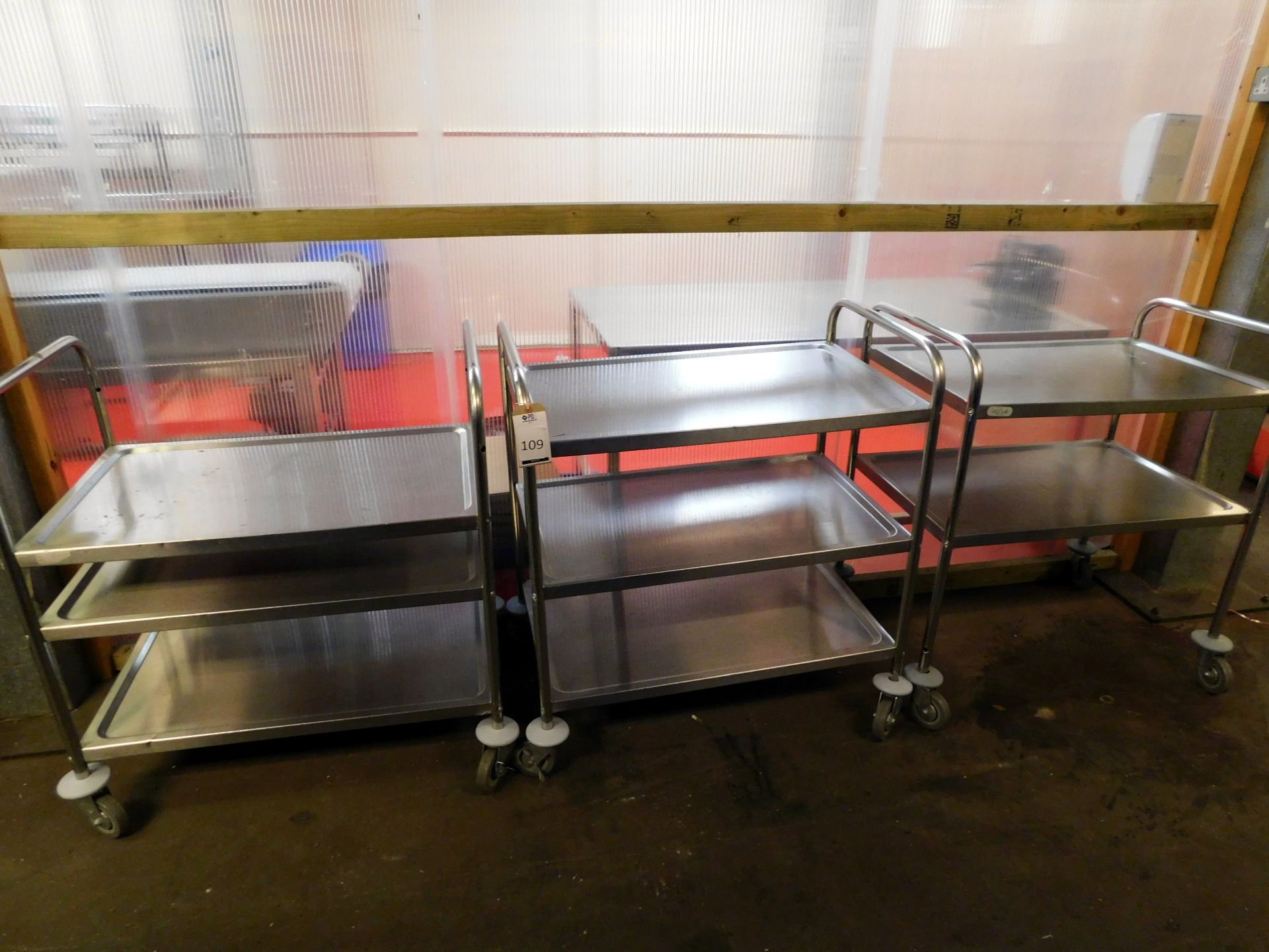 3 Stainless Steel Trollies (Collection Tuesday 4th September) - Image 2 of 2