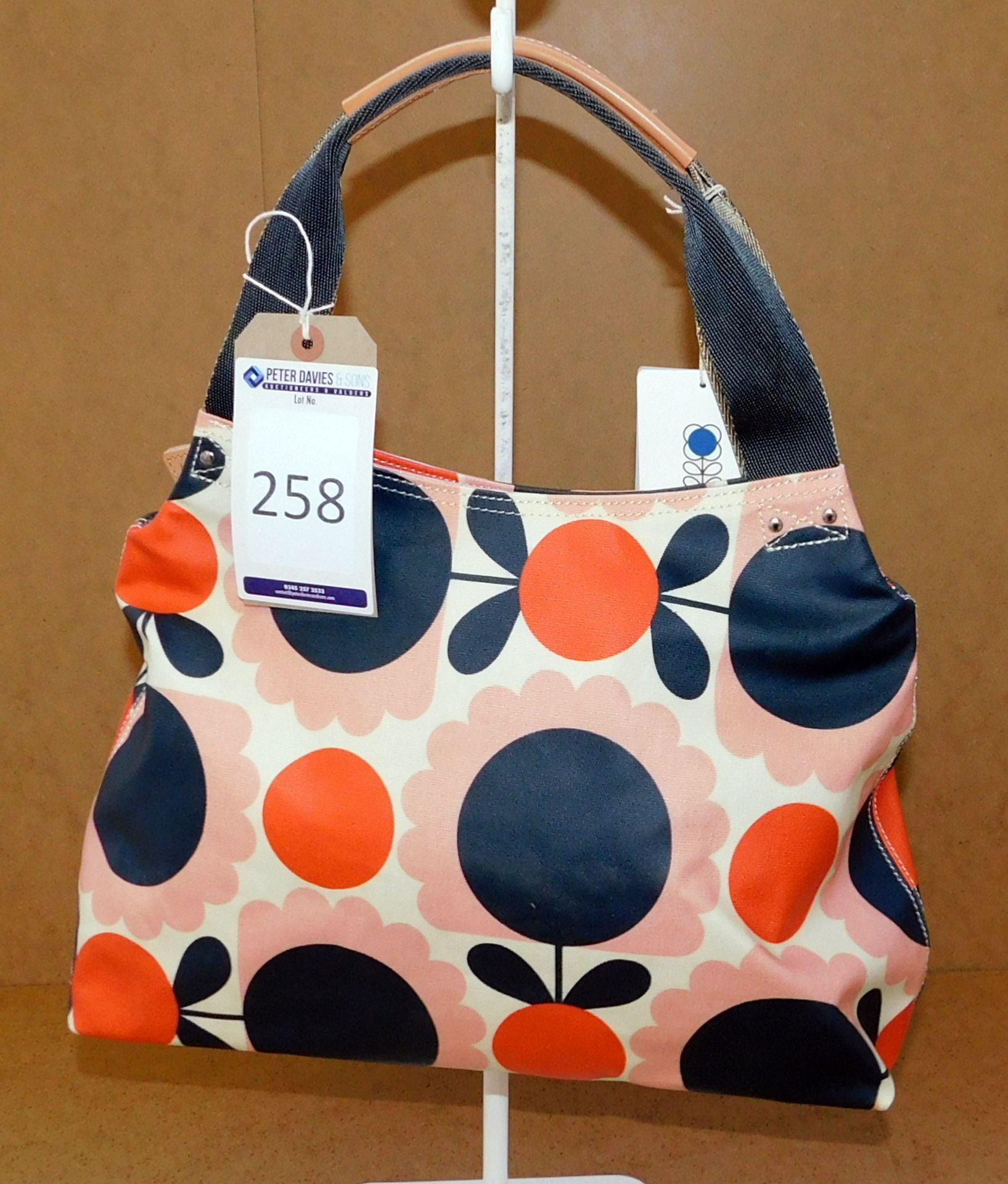 Orla Kiely Scallop Flower Spot Classic Zip Shoulder Bag, Blush, RRP 150