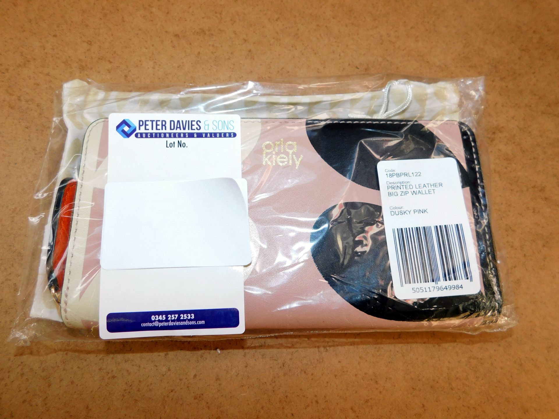 Orla Kiely Printed Leather Big Zip Wallet, Dusky Pink, RRP £165 - Image 2 of 2