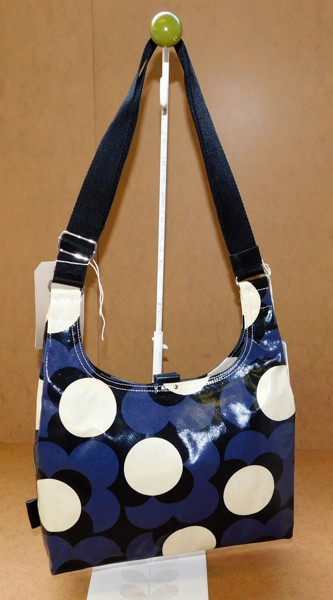 Orla Kiely Shadow Flower Spot Midi Sling Bag, Midnight, RRP £155