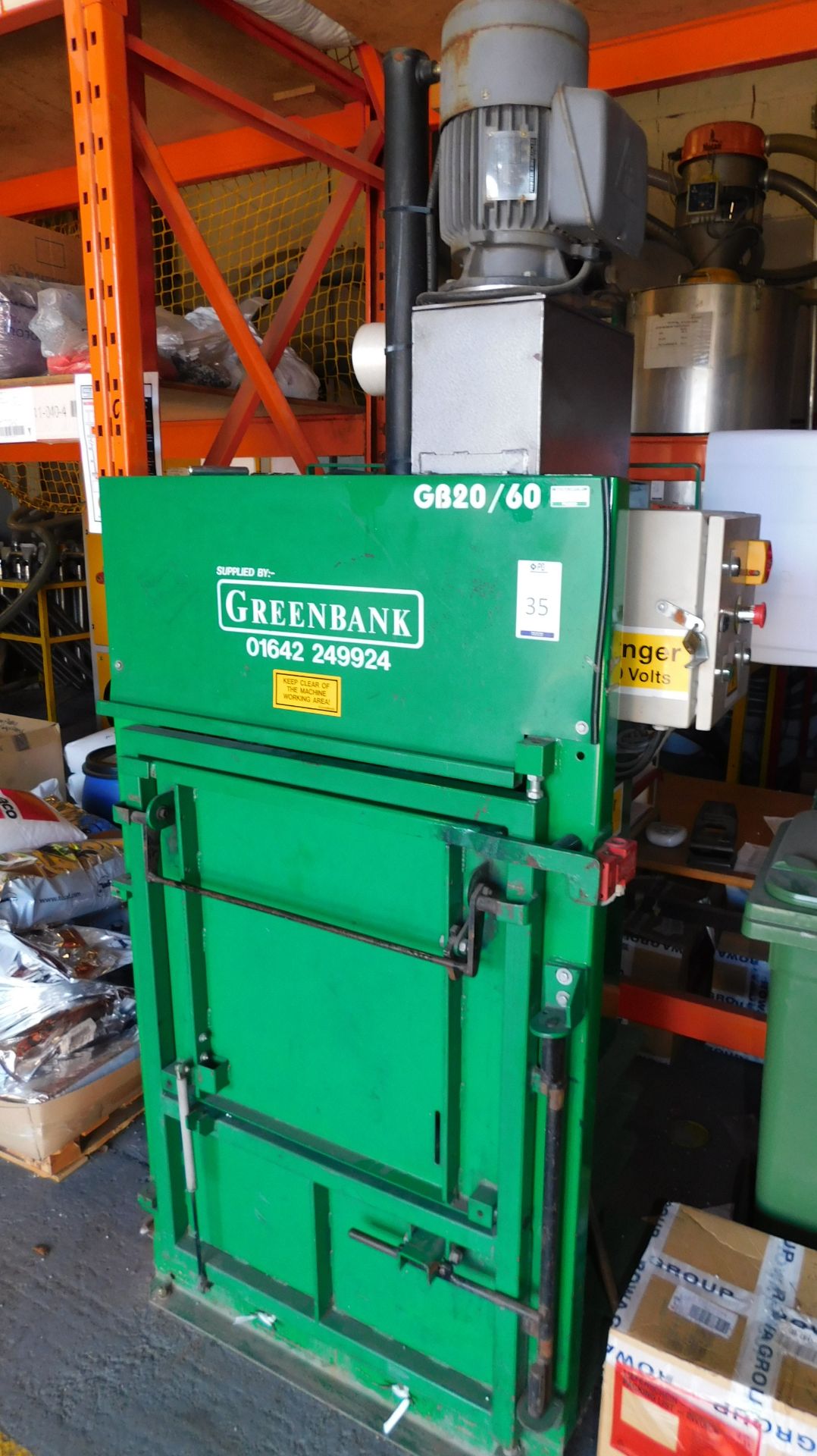 Greenbank GB20/60 Single Chamber Hydrolic Compactor with 700 x 500mm Chamber Size (Collection by