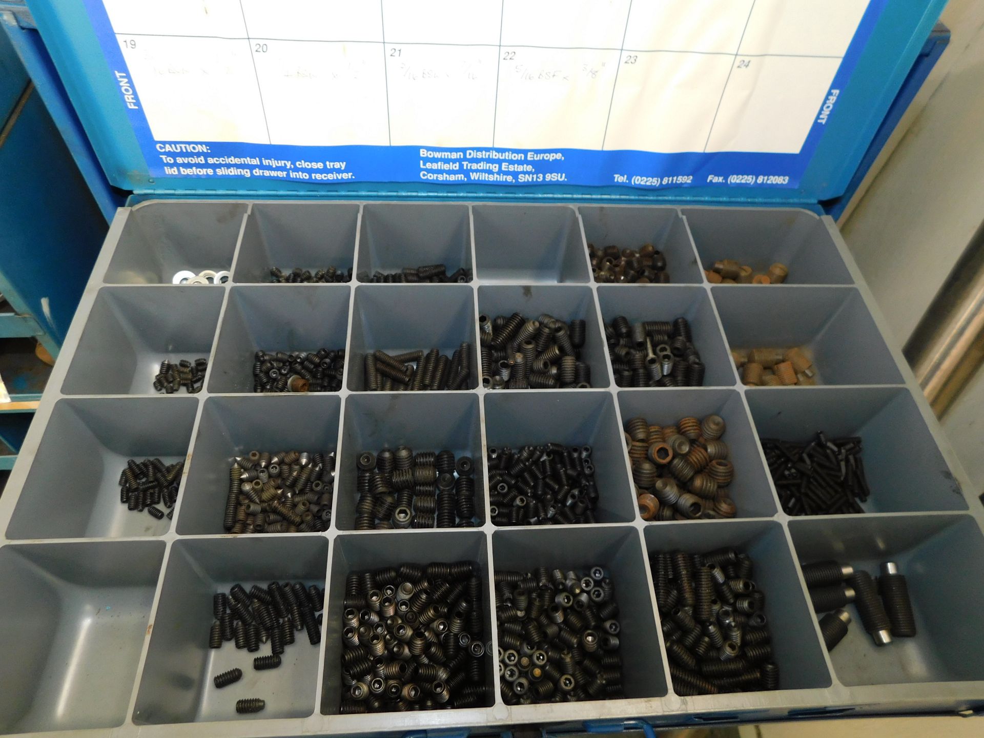 10 Drawer Steel Cabinet & Contents Mainly Nuts, Bolts & Fasteners - Image 3 of 7