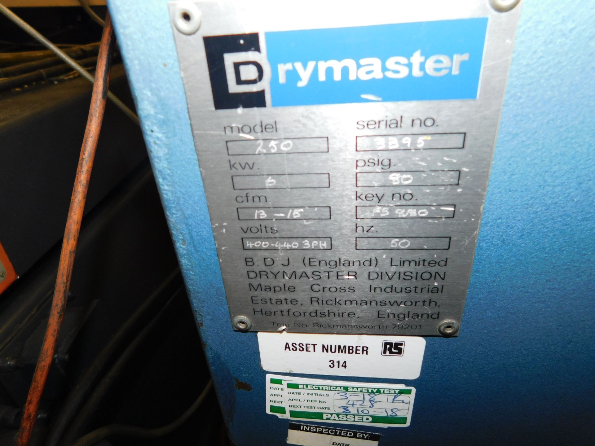 Drymaster Model 250 Mobile Dehumidifier, Serial Number: 3395 - Image 6 of 8
