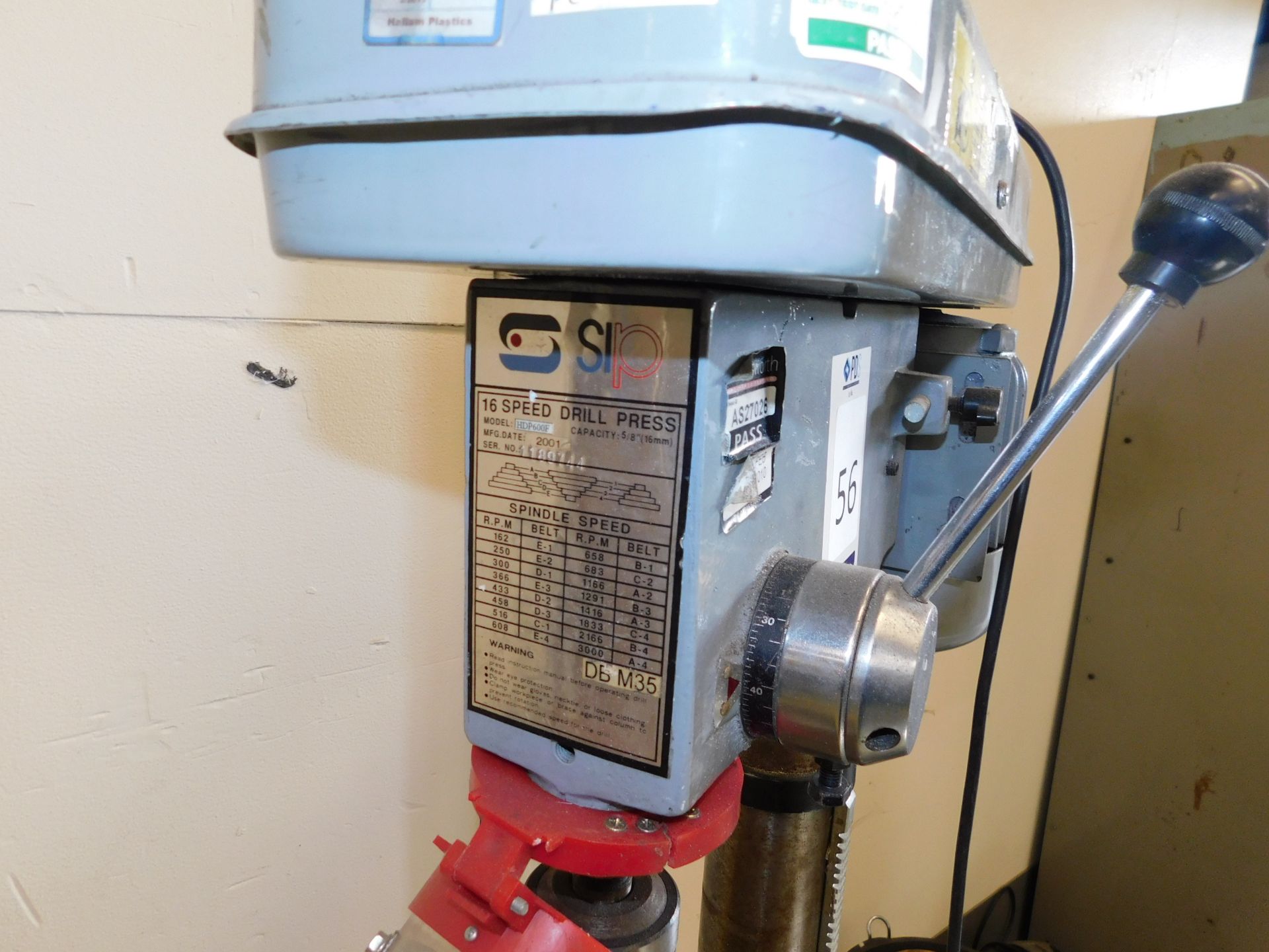 Sip HDP600F Floor Standing Pedestal Drill 240v - Image 3 of 5