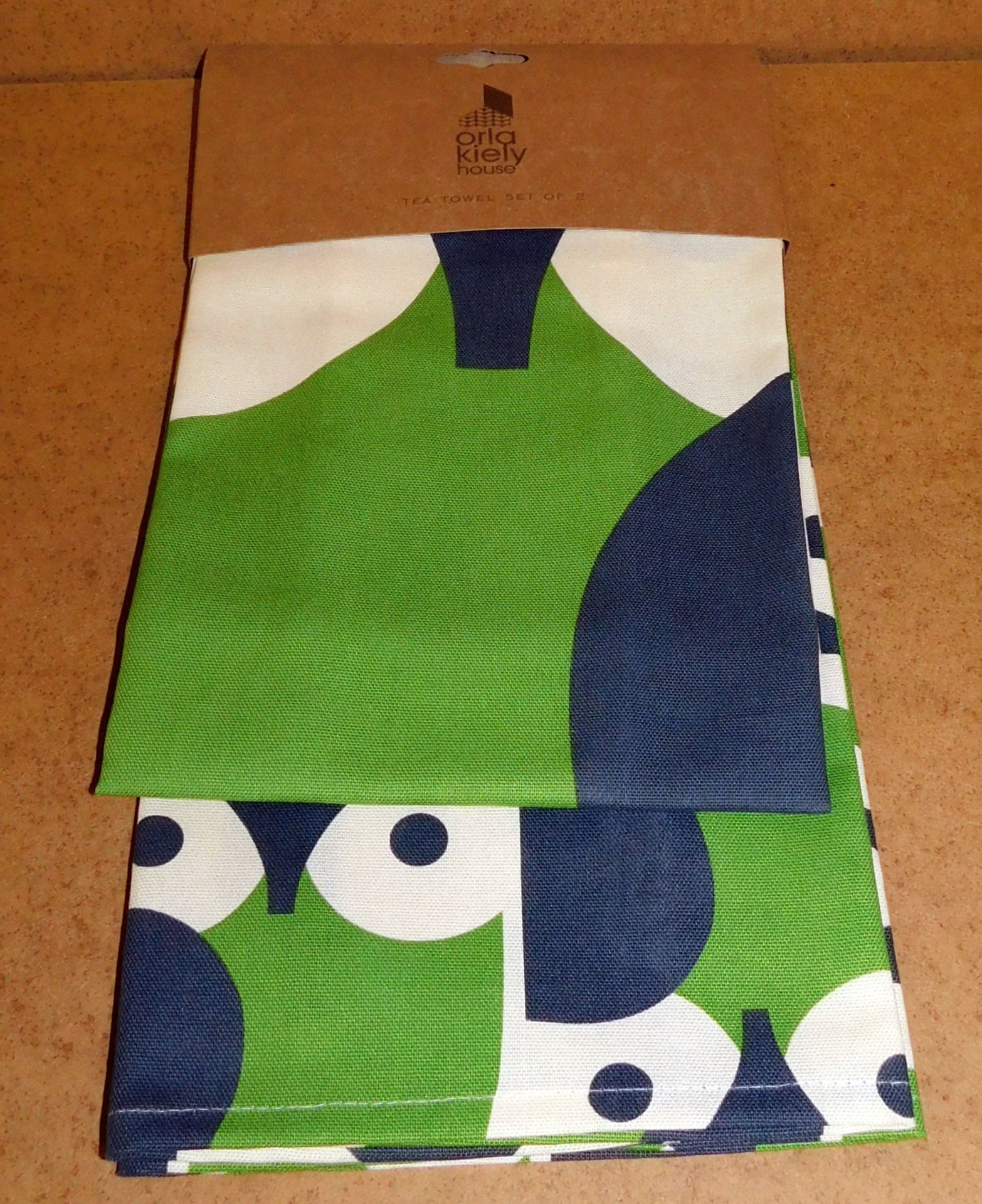 12 Orla Kiely Tea Towel Sets (2 per set), Owl (RRP £15 per set)