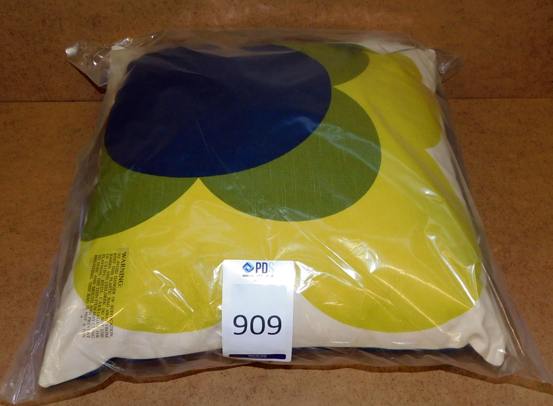 6 Orla Kiely Cushions, 45 x 45cm, Single Big Spot/shadow Flower/Lemon/Yellow (RRP £35 each)