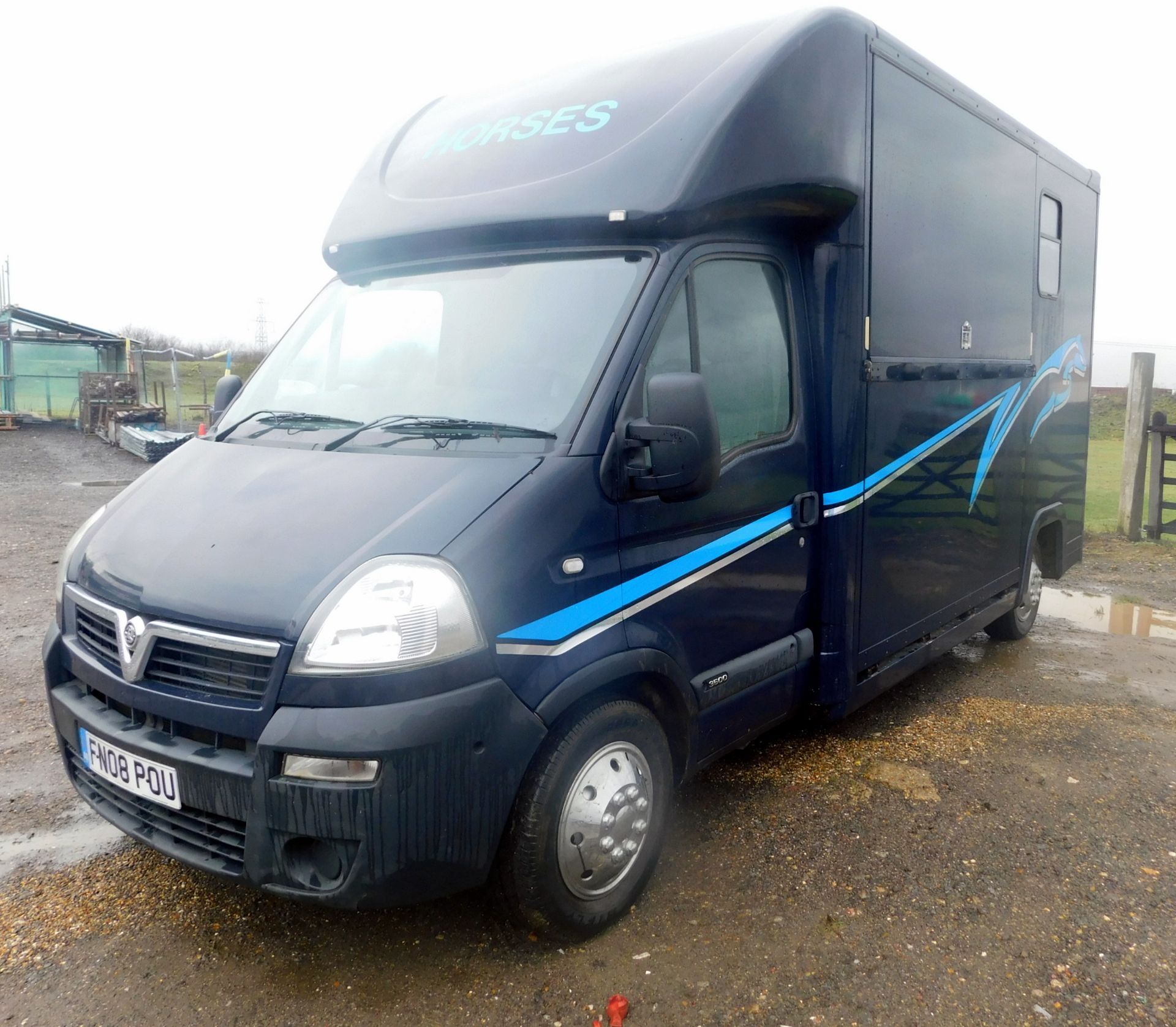 Vauxhall Movano Based Horsebox, Registration Number FN08POU, LWB DIESEL 3500 2.5CDTI 146ps High Roof