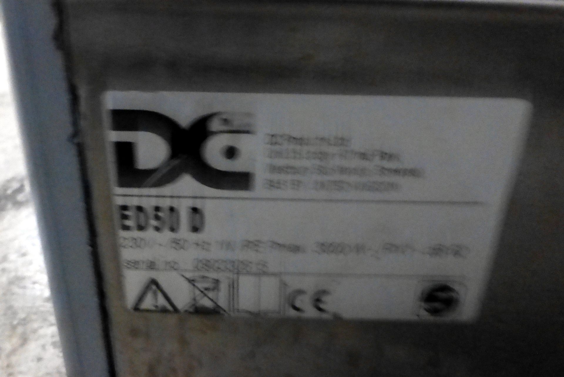 DC Products ED50D Stainless Steel Commercial Dishwasher with 3 Baskets (Located 82 Rolfe Street, - Image 3 of 3