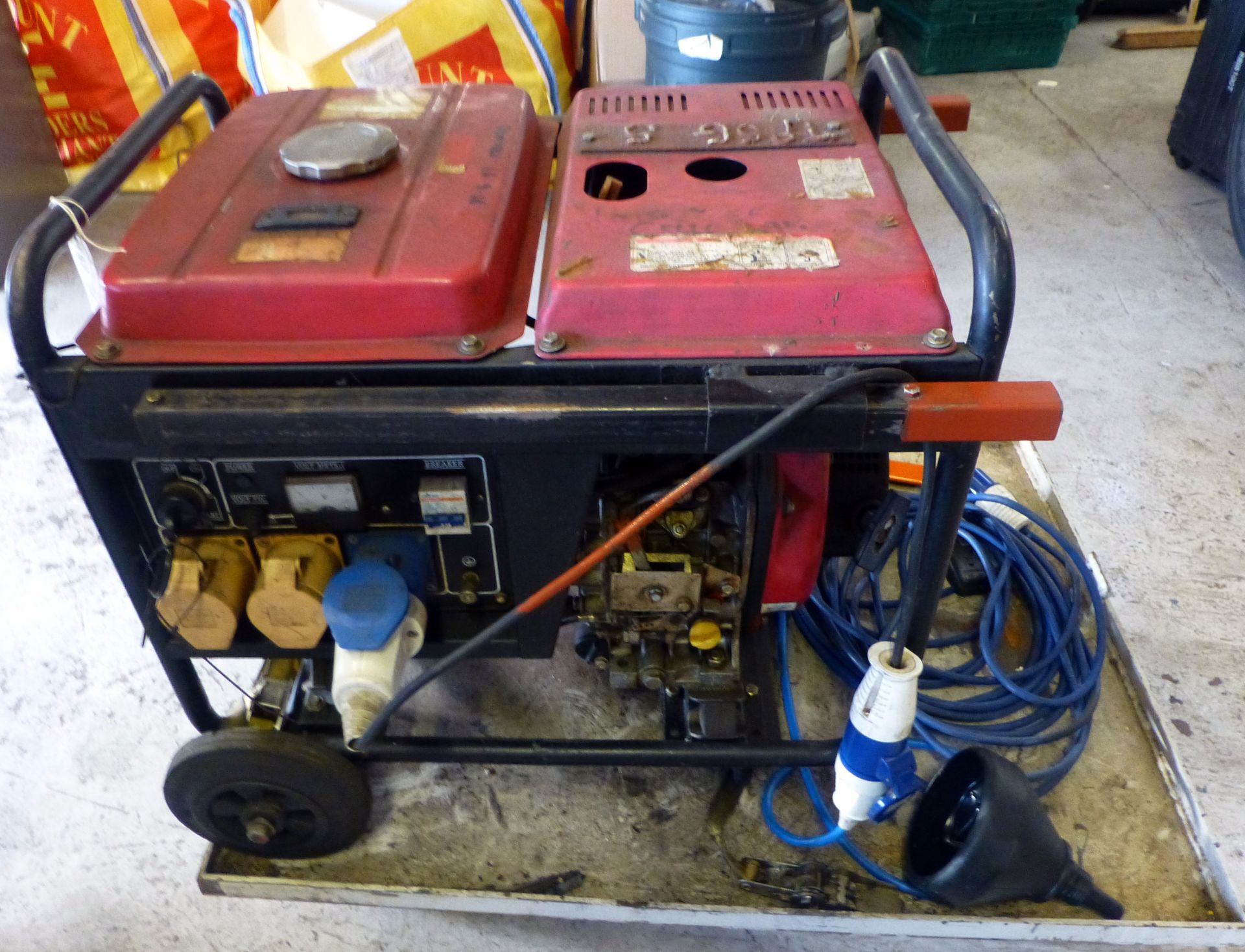 Diesel Driven 3.0Kw Generator with 240/110 Volt Output & Wheeled Trolley (Located 82 Rolfe Street,