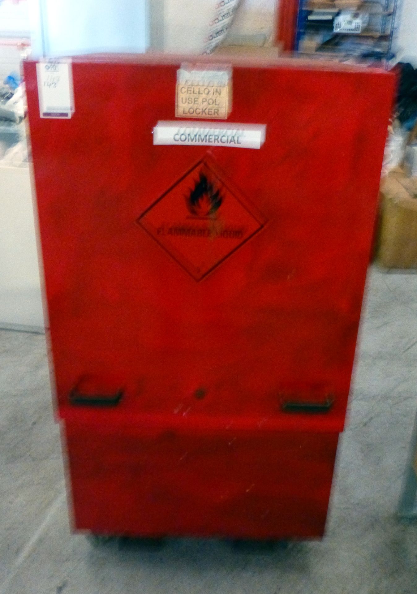 70cm x 86cm x 135cm Mobile Steel Flammables Cabinet (Located 82 Rolfe Street, Smethwick, B66 2AX)