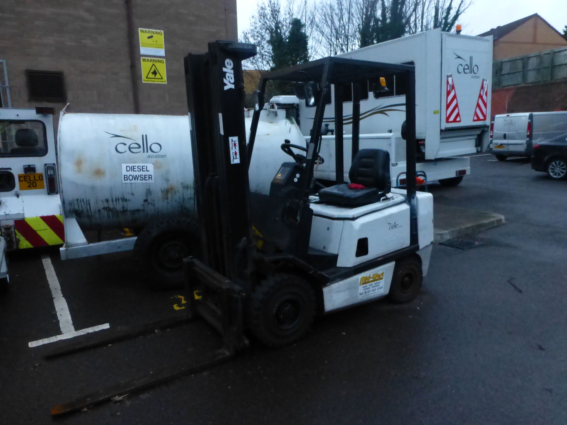 Yale GDP20AF 1540Kg Diesel Driven Counterbalance Fork Lift Truck, Serial No: E810B02680S, 12096