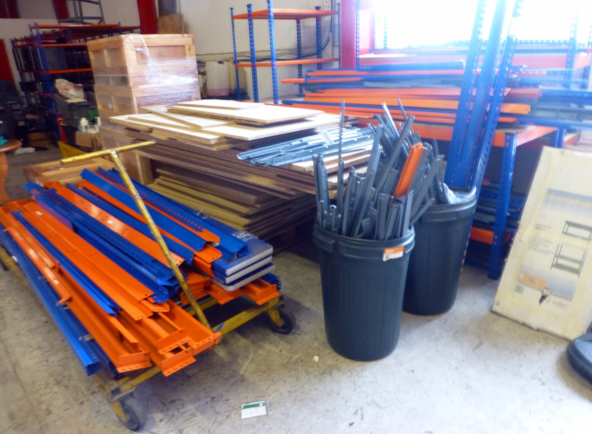 Quantity of Dismantled Rapid Racking, 1.8m High Boltless Racking with Quantity of Chipboard