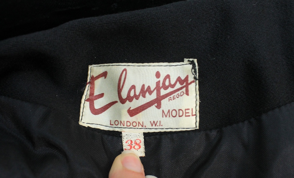 Collection of 60's - 70's vintage clothing to include: Elanjay model black empire line dress with - Image 5 of 8