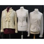 Collection of vintage tops (50's-70's) to include: two Elsie Whiteley blouses;