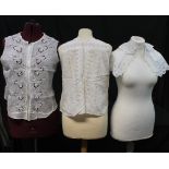 Collection of early 20th Century cotton Lady's clothing to include: embroidered tops, a capelet,