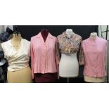 Collection of vintage clothing to include; a multicolour paisley pattern bolero,