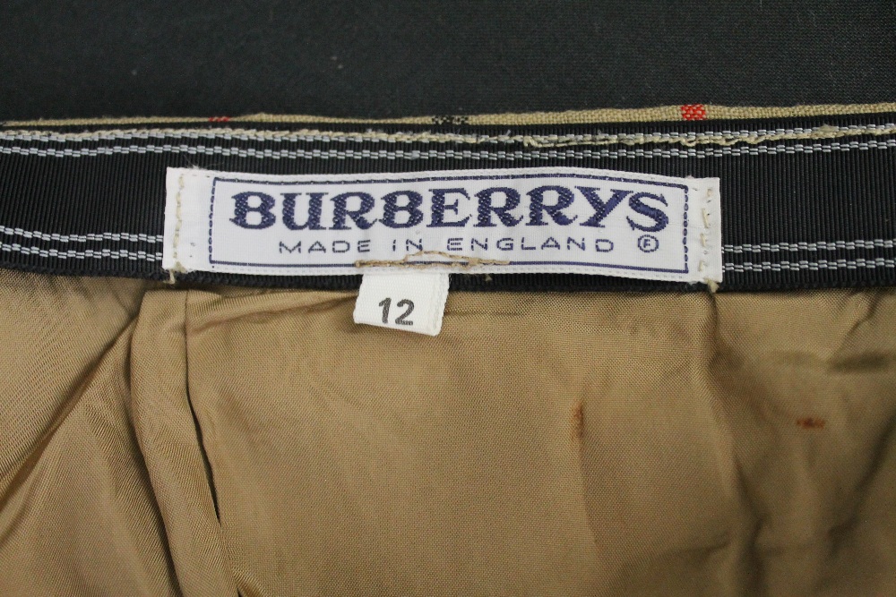 Vintage 1970's-80's Burberry items to include: red Burberrys' cotton blend jacket with plaid lining, - Image 4 of 5