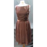 Five vintage dresses (50's-60's) to include: brown floral pattern dress by Susan Small of London,